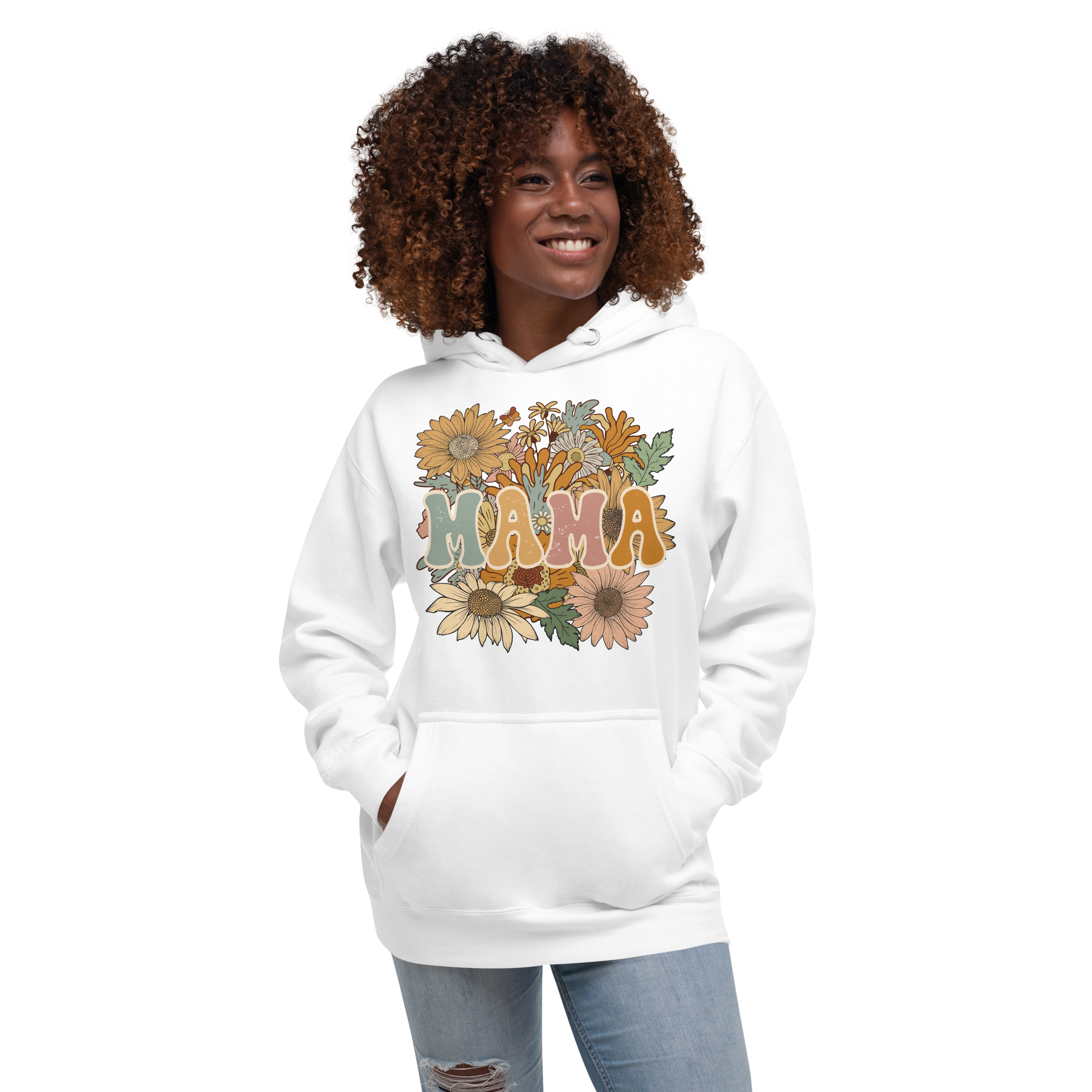 Floral Colorful Mama Unisex Hoodie