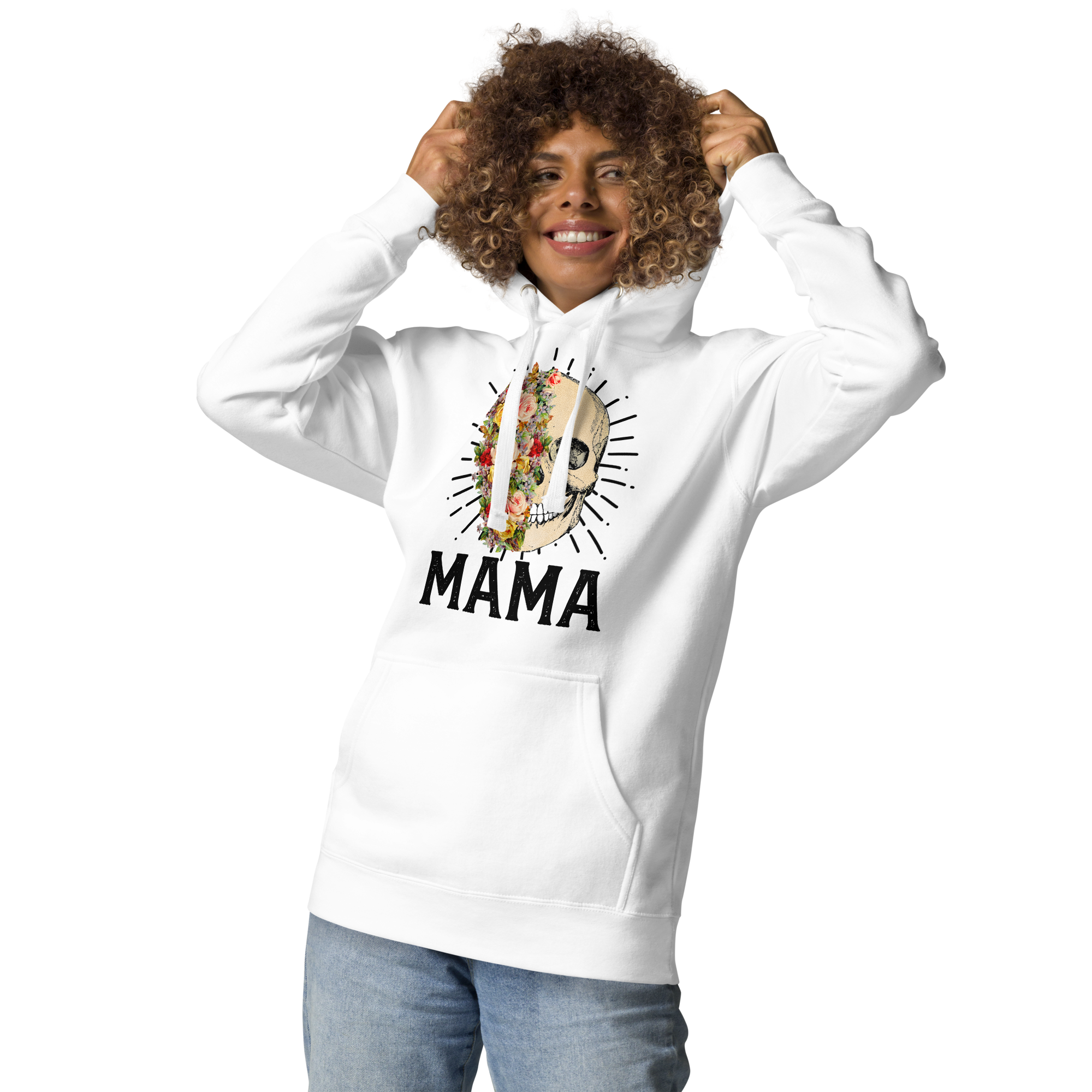 Floral Skull Mama Unisex Hoodie