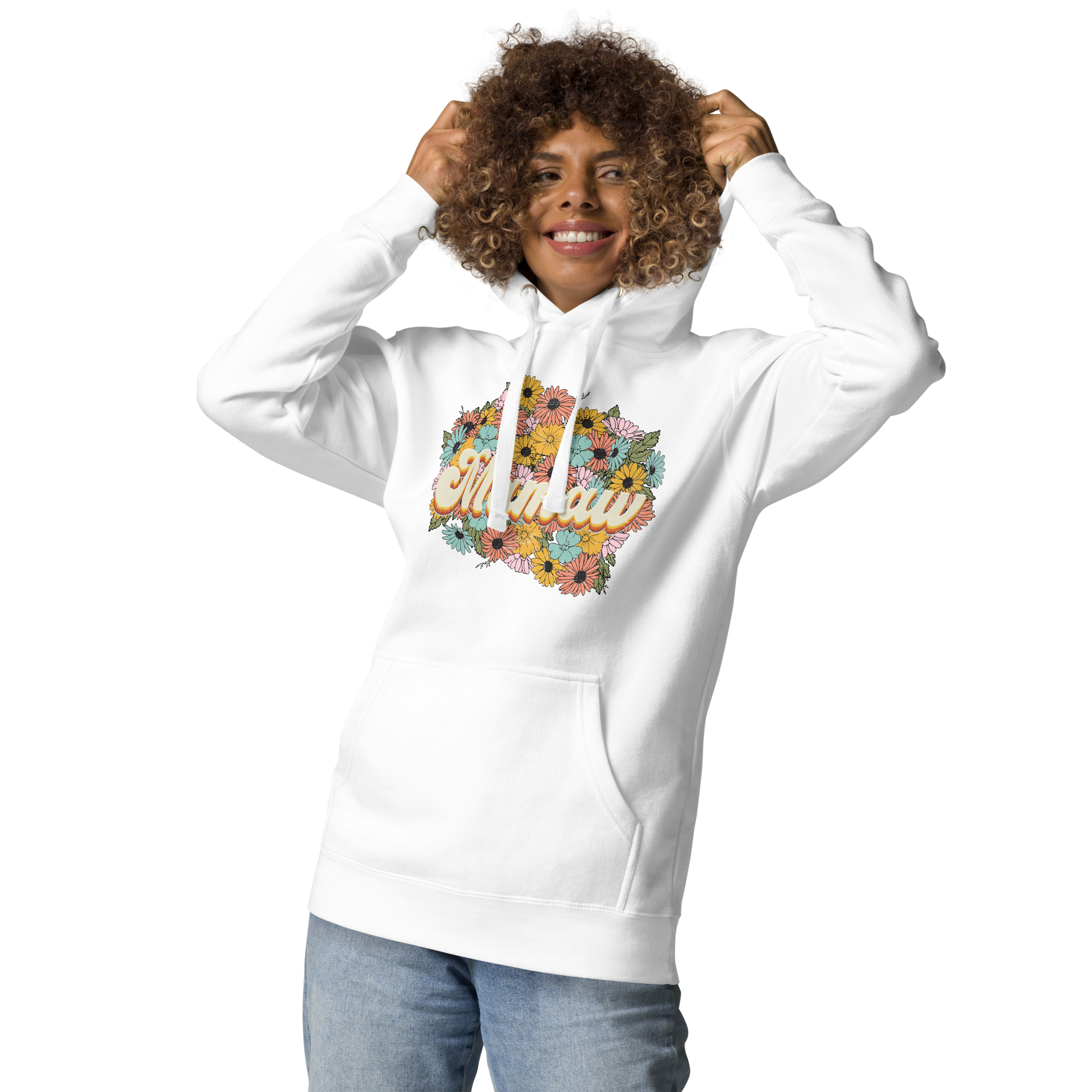 Mamaw Floral Mom Colorful Unisex Hoodie