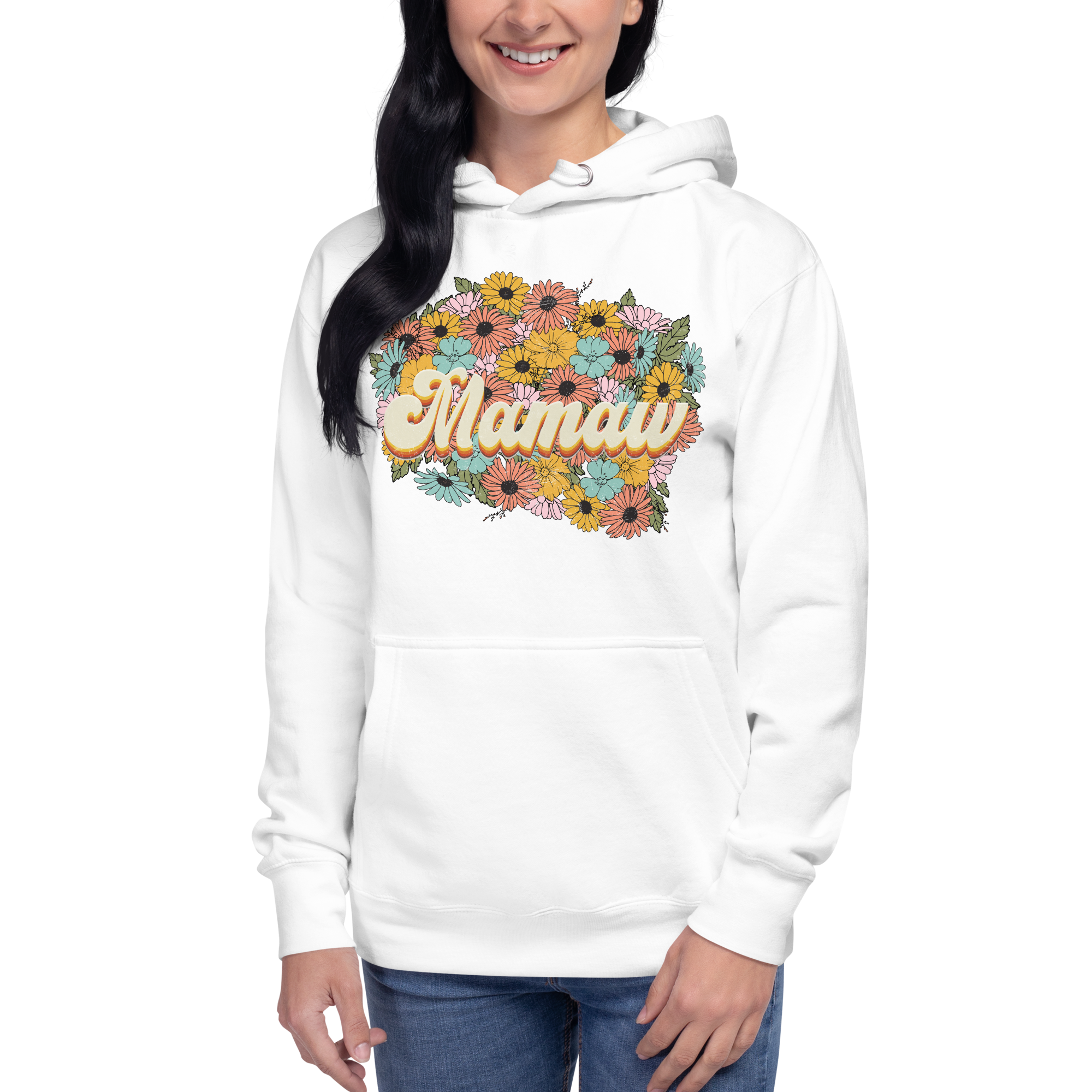 Mamaw Floral Mom Colorful Unisex Hoodie