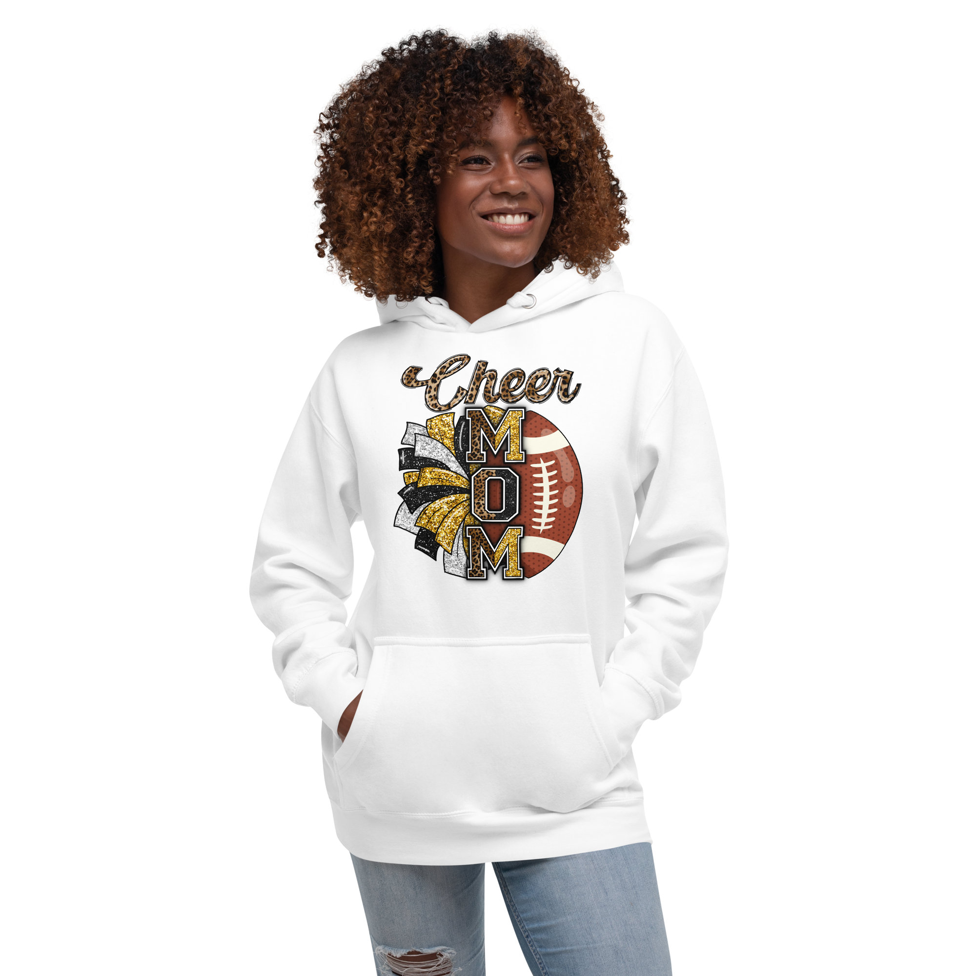 Cheer Football Mom Unisex Hoodie