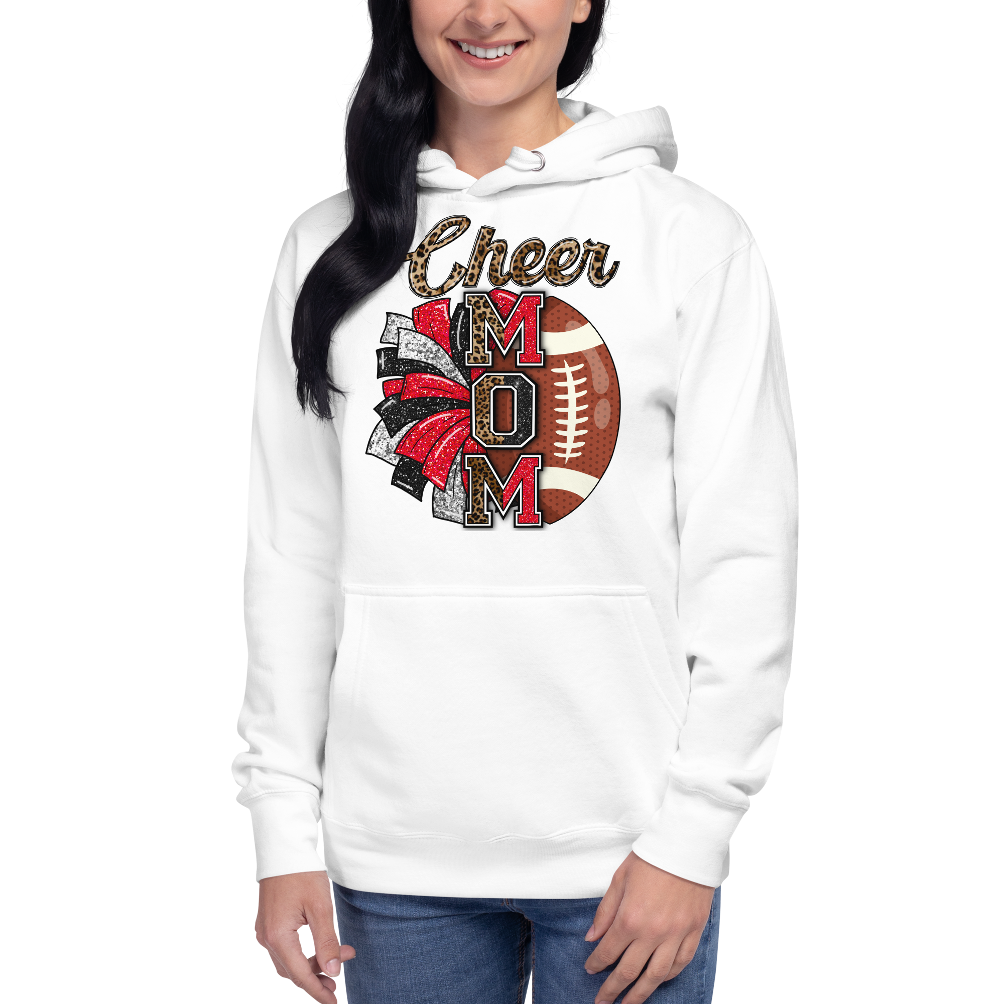 Cheer Football Mom Unisex Hoodie