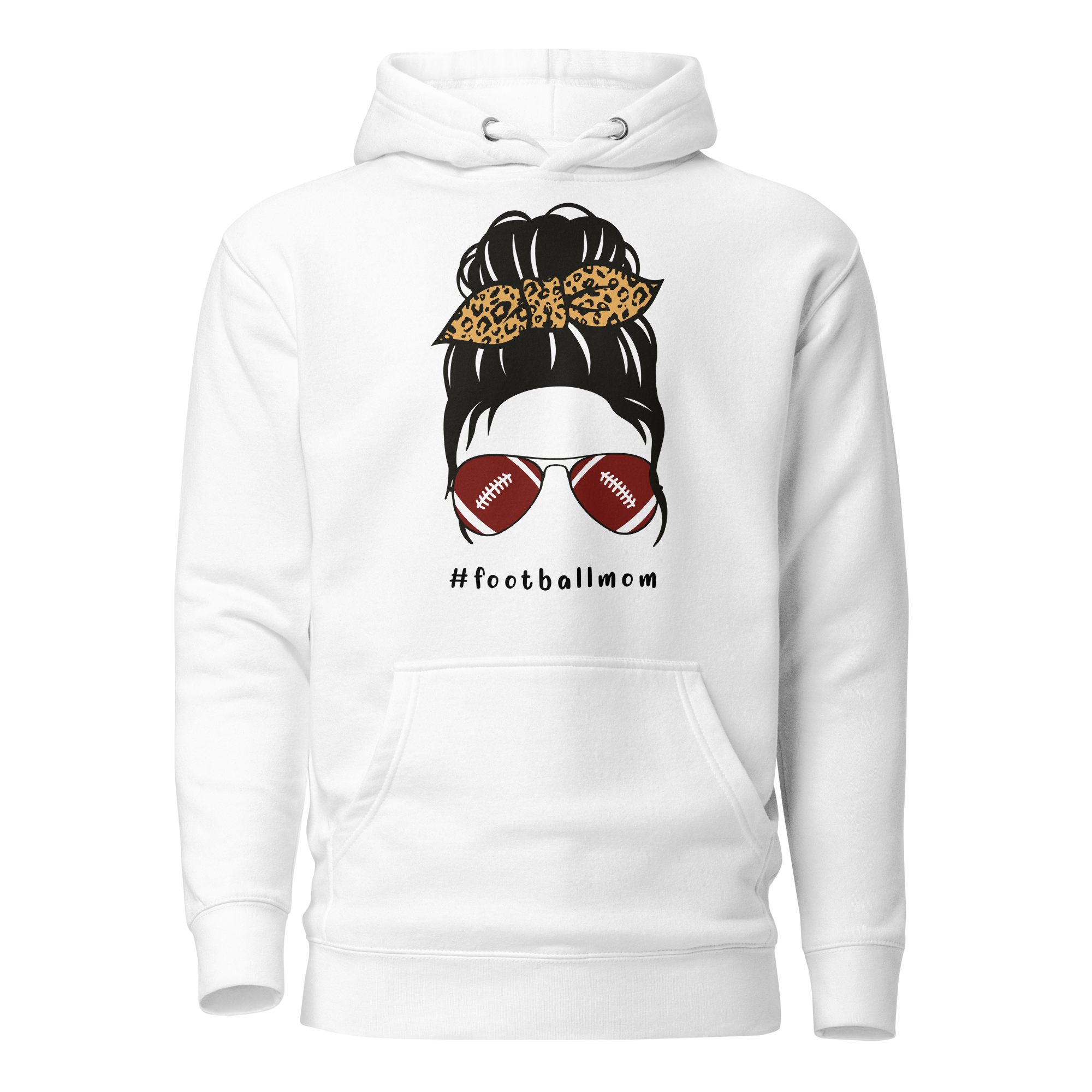 Football Mom Messy Bun Unisex Hoodie