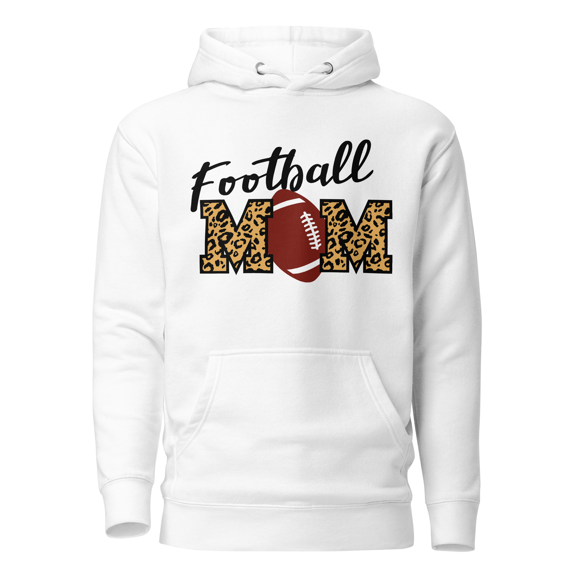 Football Mom Leopard Print Unisex Hoodie