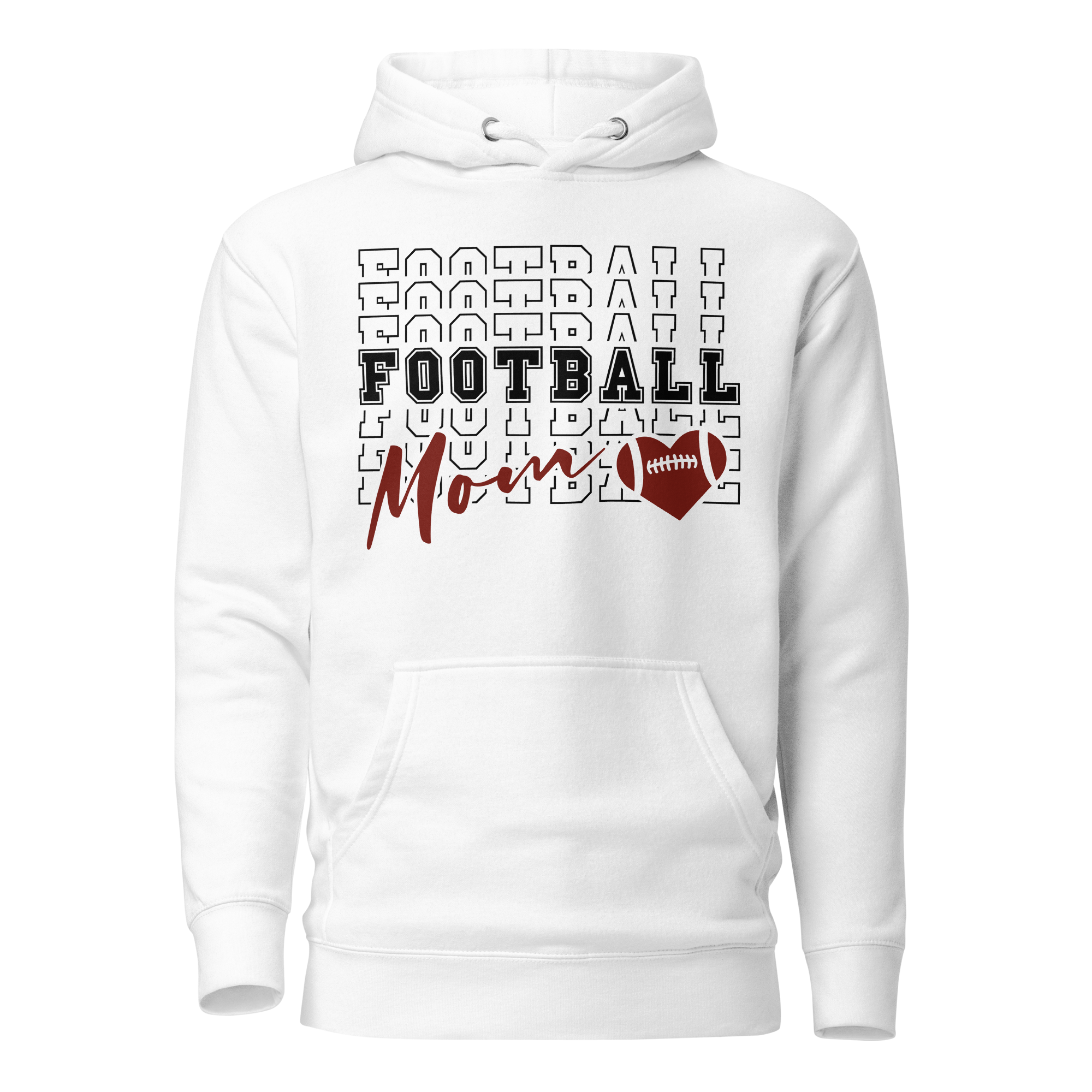 Football Mom Heart Unisex Hoodie