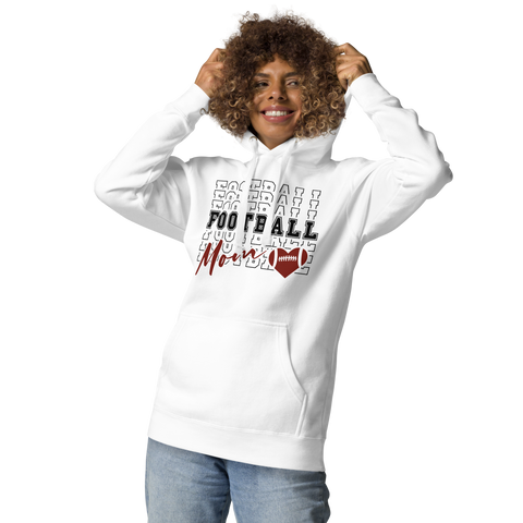 Football Mom Heart Unisex Hoodie