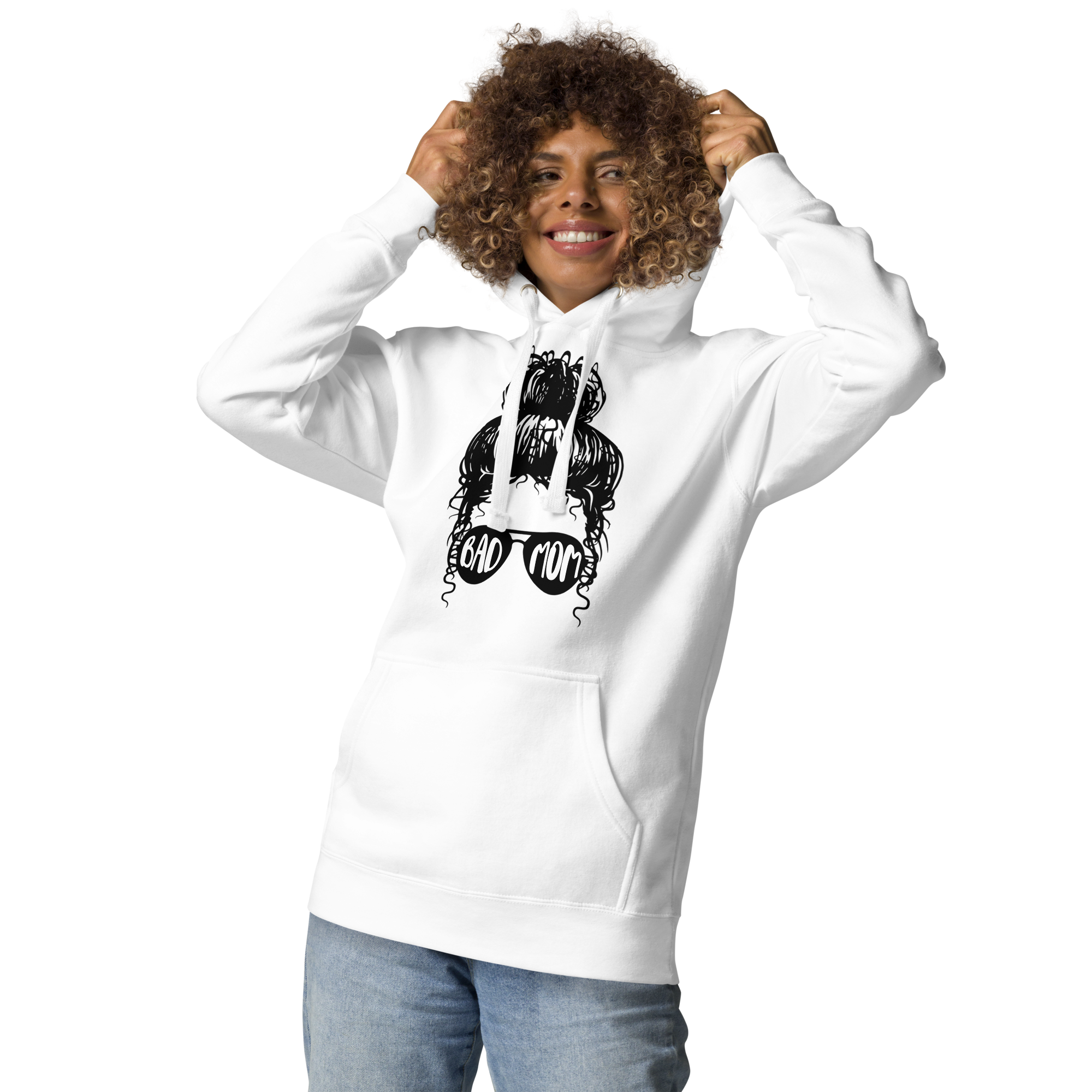 Bad Mom Messy Bun Unisex Hoodie