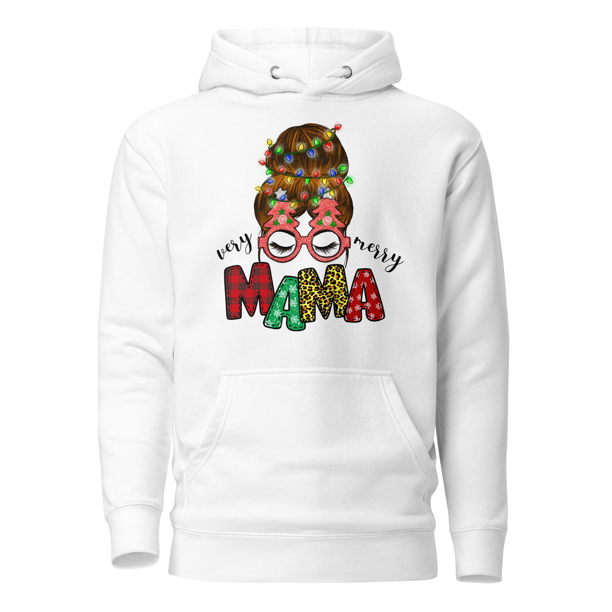 Very Merry Mama Christmas Mom Unisex Hoodie