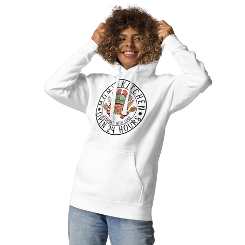 Mom's Kitchen Seasoned With Love Open 24 Hours Unisex Hoodie