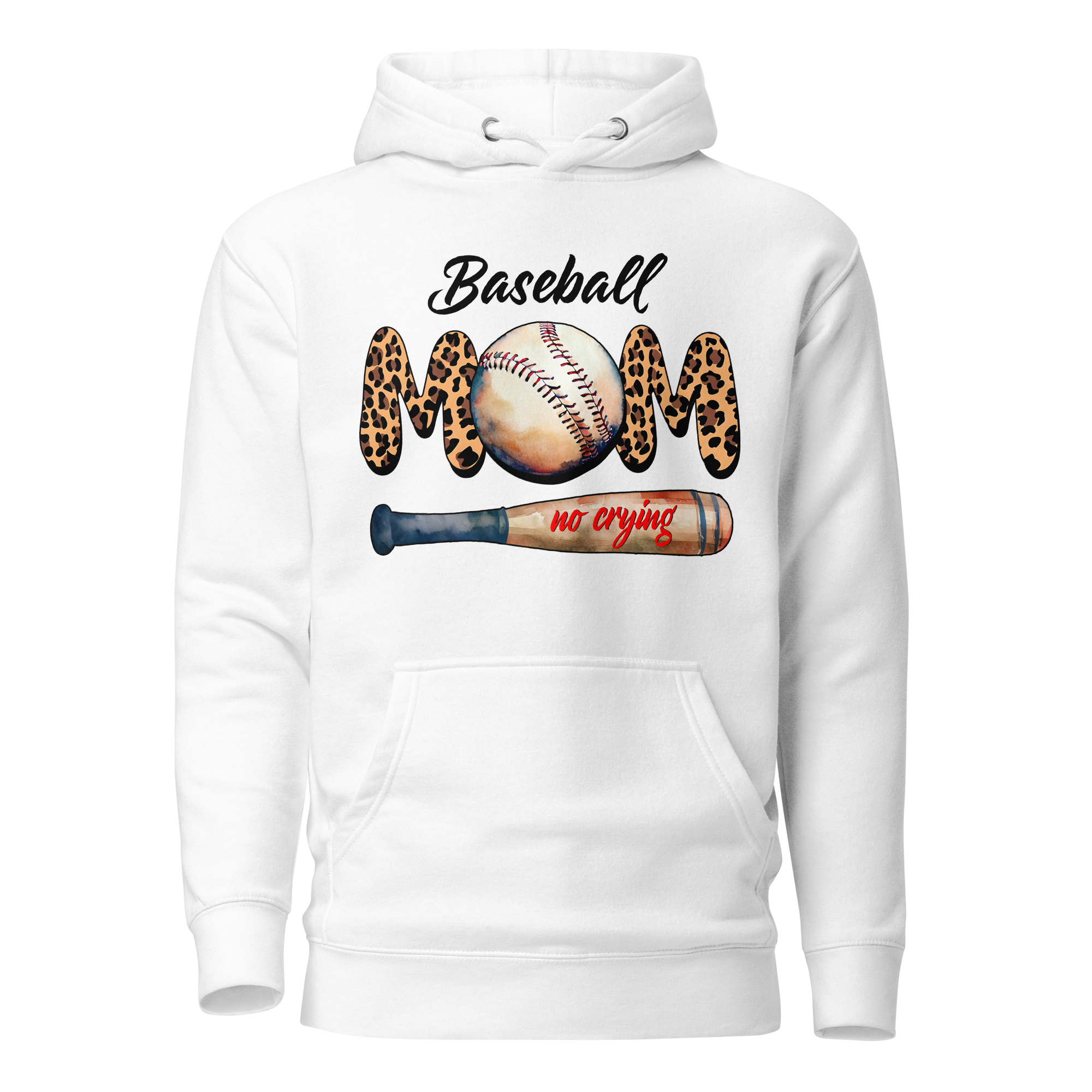 Baseball Mom, No Crying Unisex Hoodie