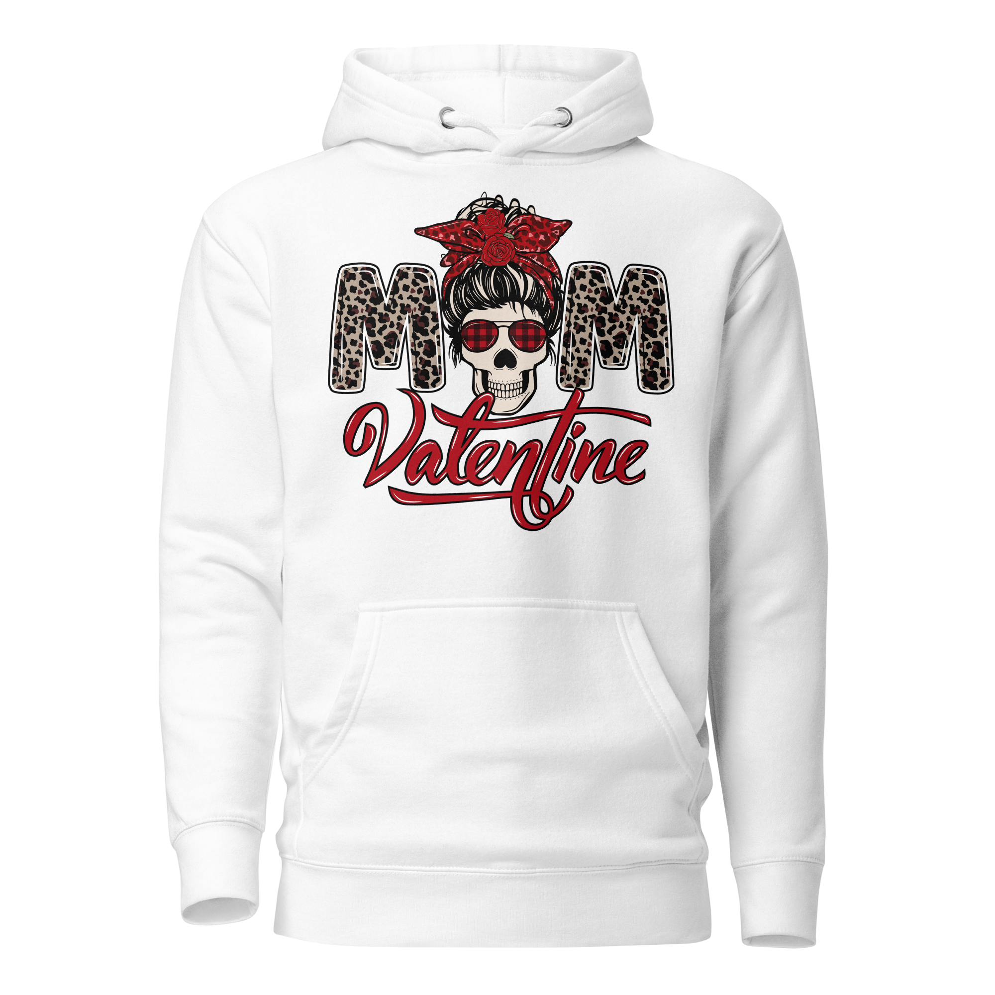 Skull Mom Valentine Unisex Hoodie