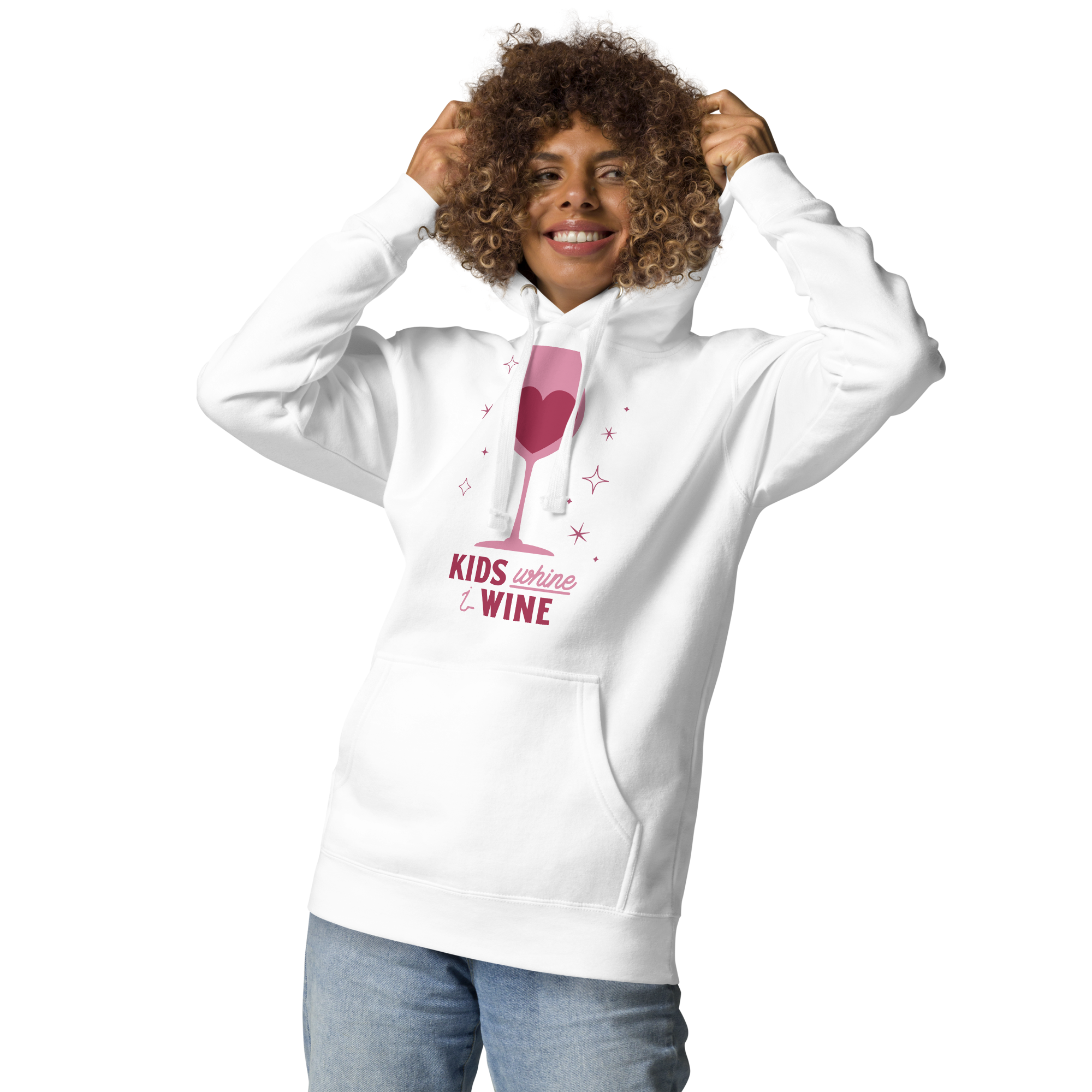 Kids Whine I Wine Unisex Hoodie