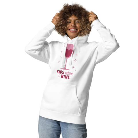 Kids Whine I Wine Unisex Hoodie