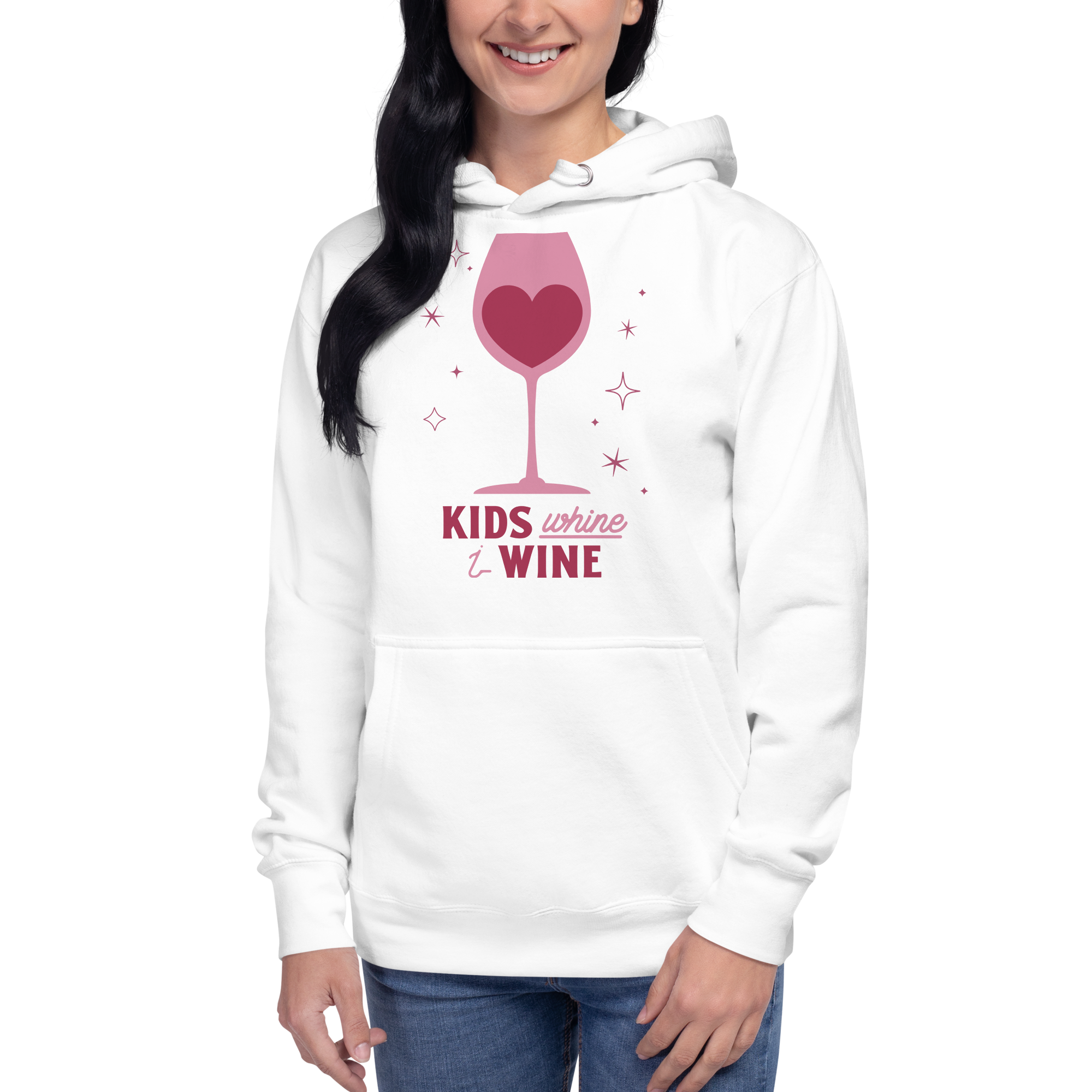 Kids Whine I Wine Unisex Hoodie