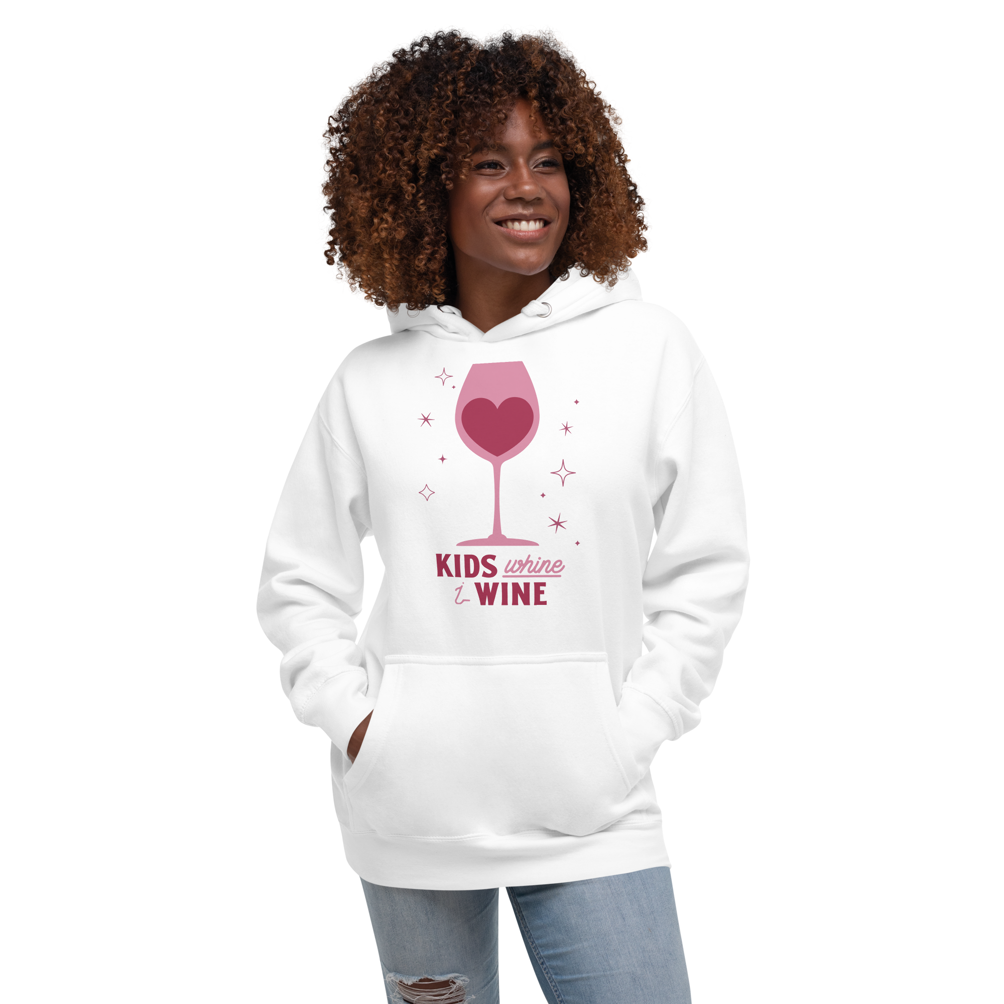 Kids Whine I Wine Unisex Hoodie