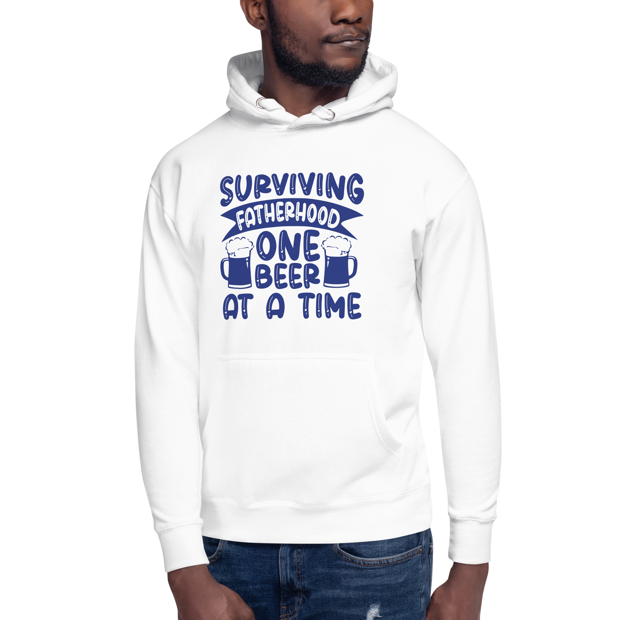 Surviving Fatherhood One Beer At A time Unisex Hoodie