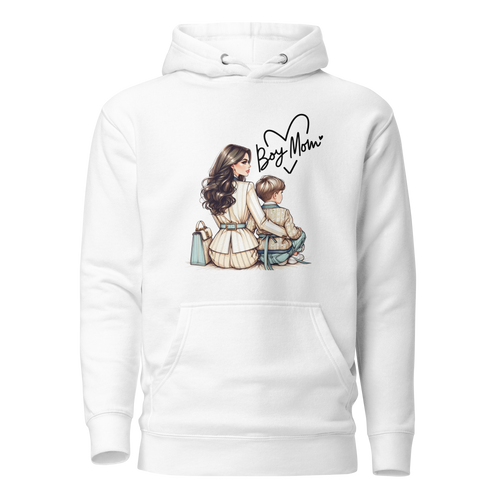 Mom and Son Clipart Unisex Hoodie