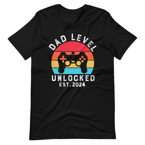 Dad Level Unlocked EST. 2024 Unisex t-shirt