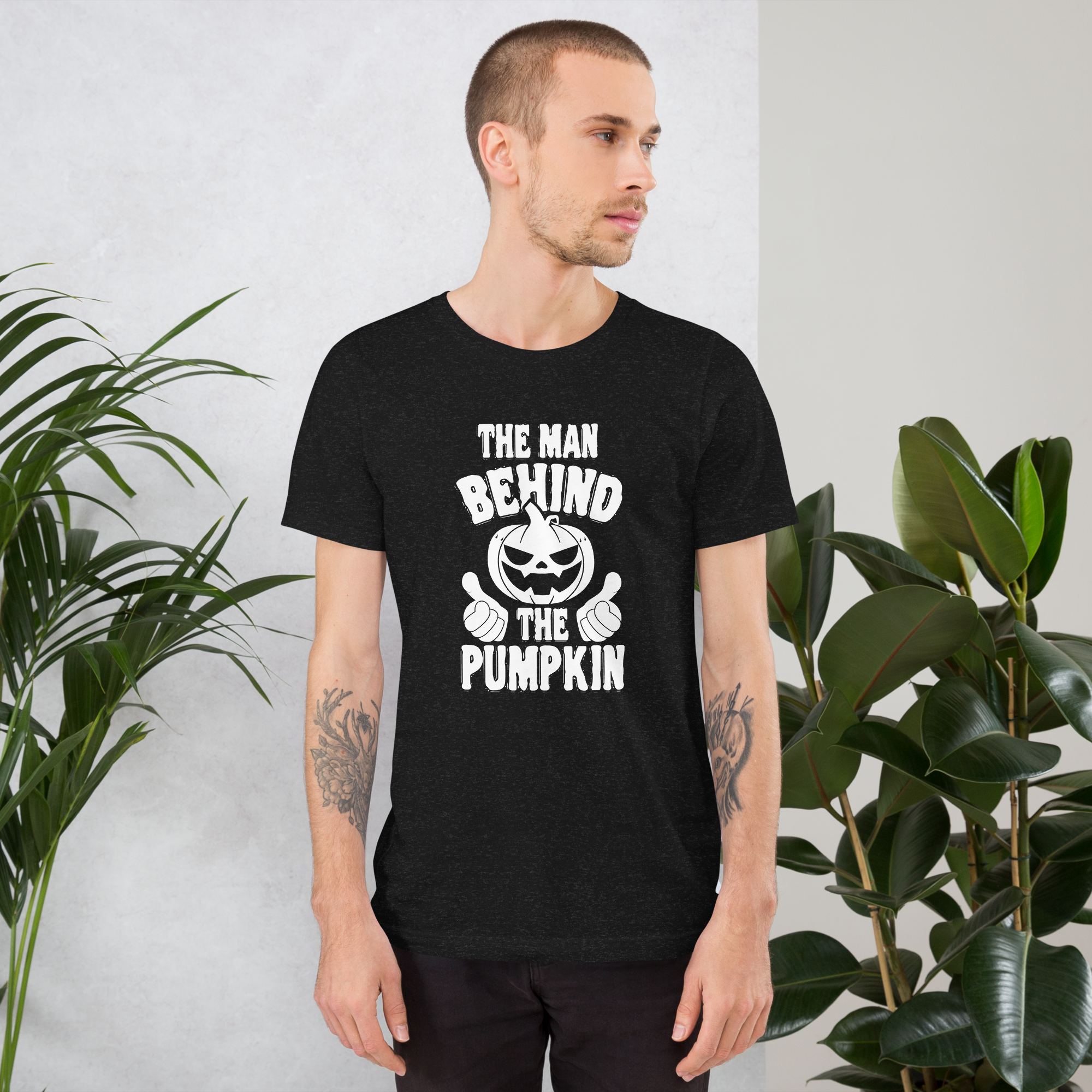 The Man Behind The Pumpkin Unisex t-shirt