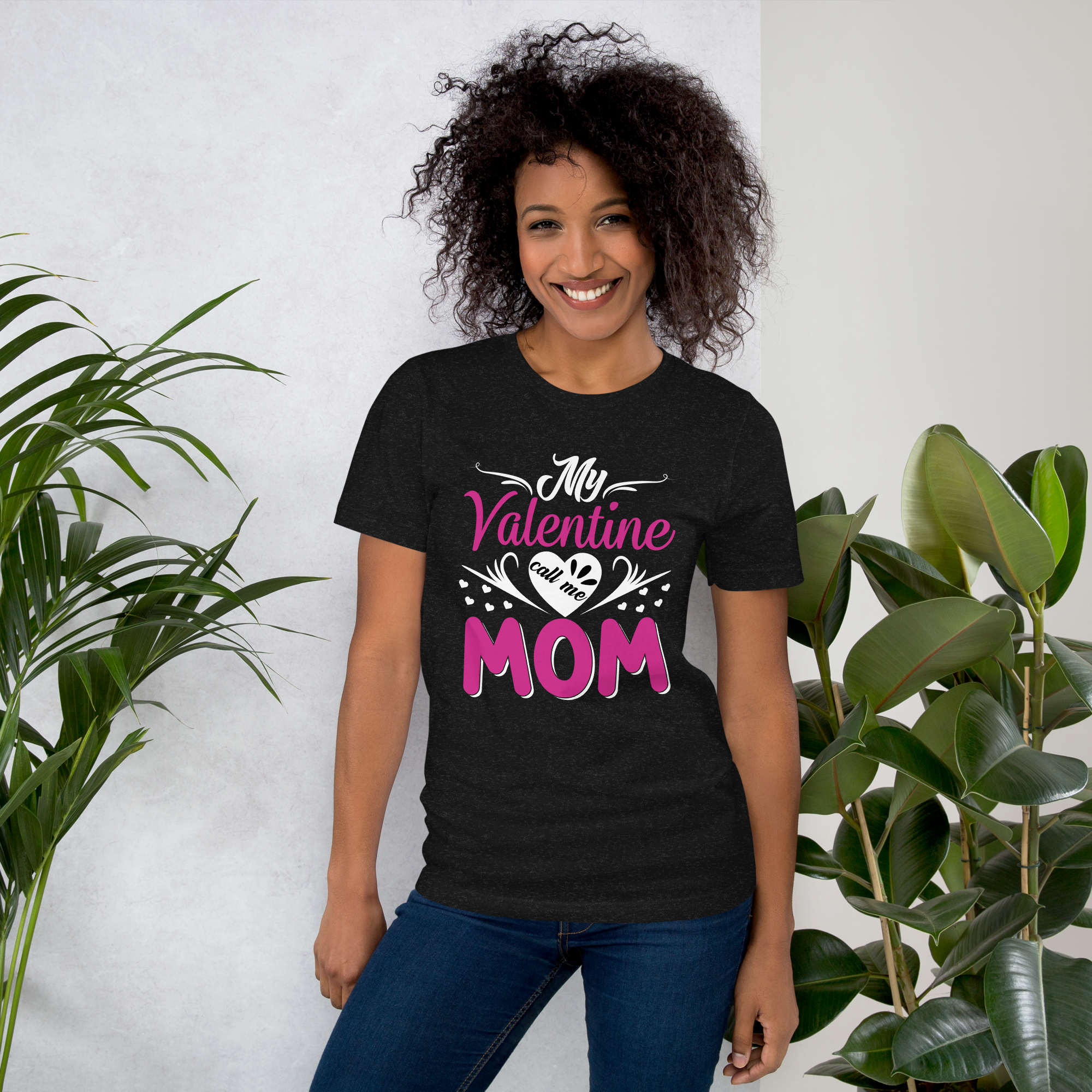 My Valentine Calls Me Mom Unisex t-shirt