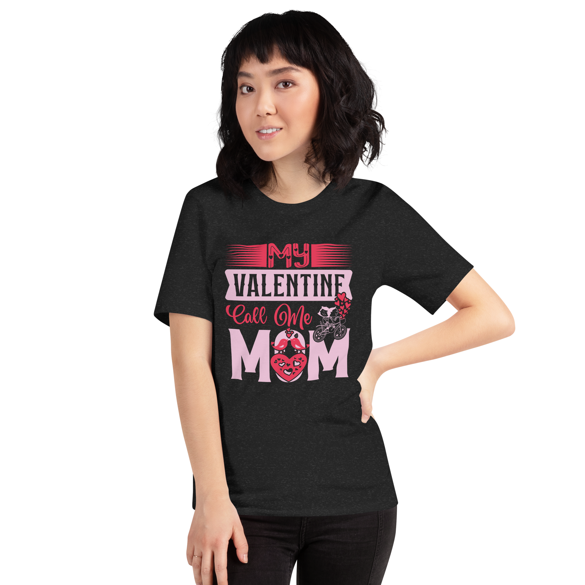 My Valentine Calls Me Mom Unisex t-shirt