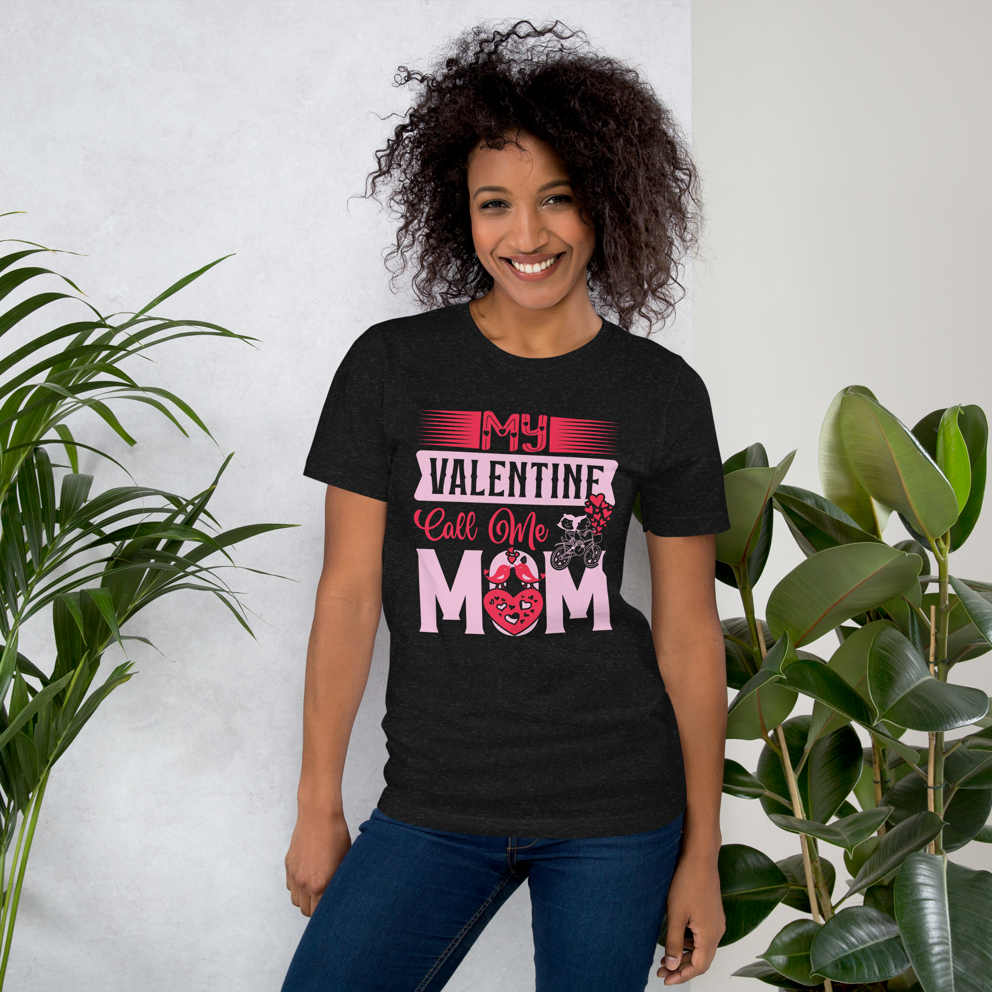 My Valentine Calls Me Mom Unisex t-shirt