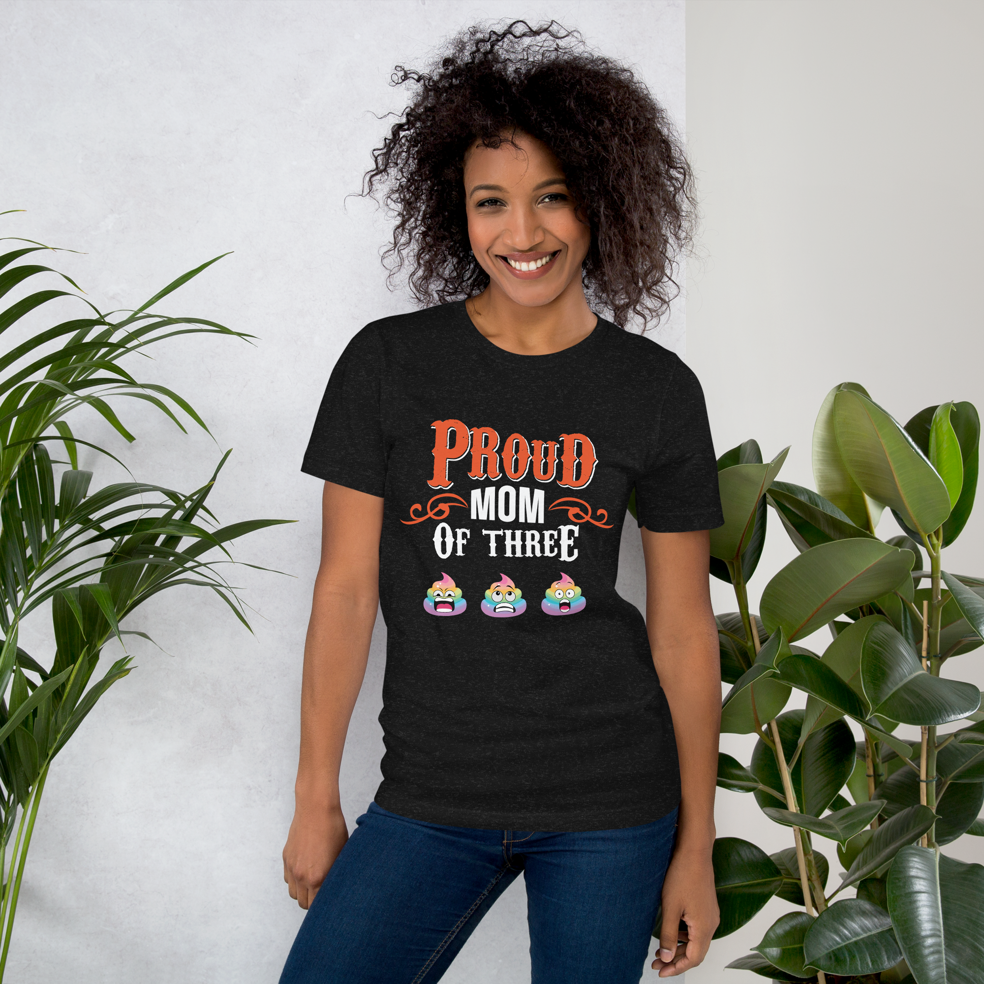 Proud Mom Of Three Unisex t-shirt