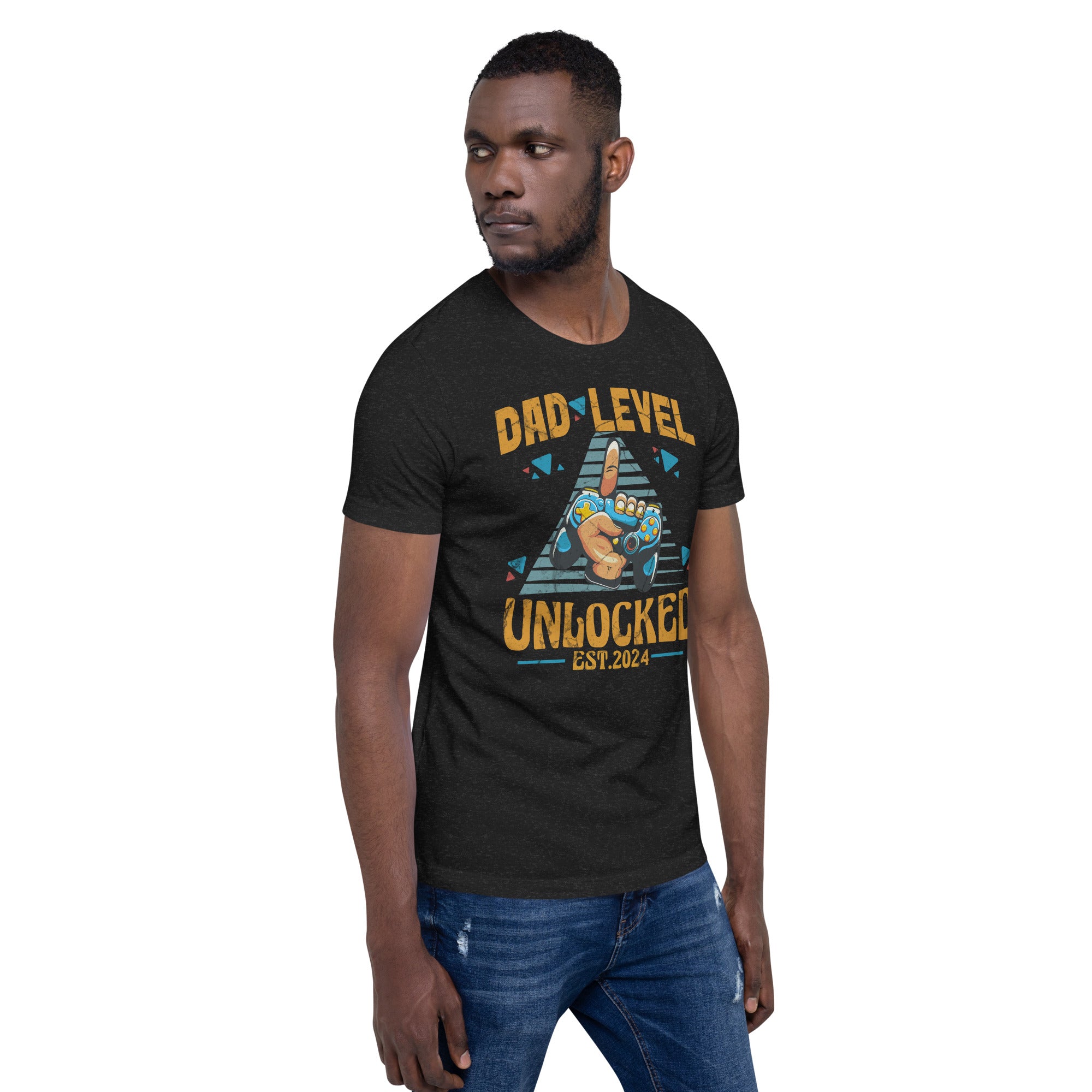 Dad Level Unlocked Est. 2024 Unisex t-shirt