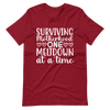 Surviving Motherhood One Meltdown At A Time Unisex t-shirt