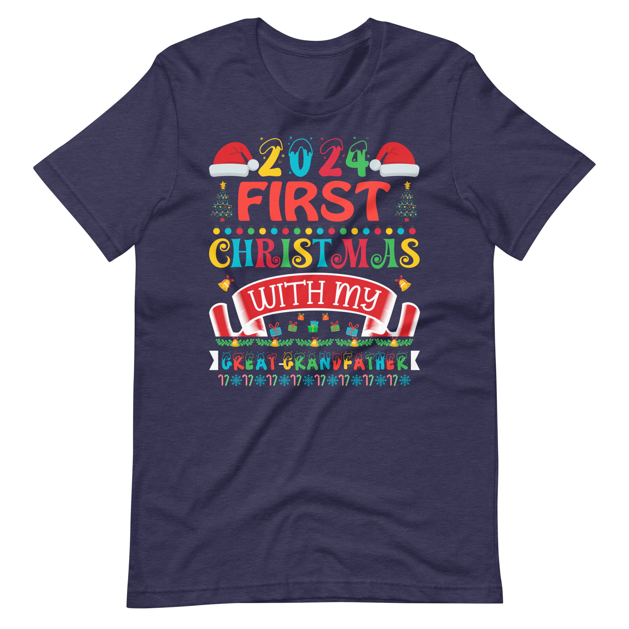 2024 My First Christmas With My Great Grandfather Unisex t-shirt