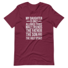 My Daughter Is Only Allowed Three Male Friends: The Father, The Son And The Holy Spirit Unisex t-shirt