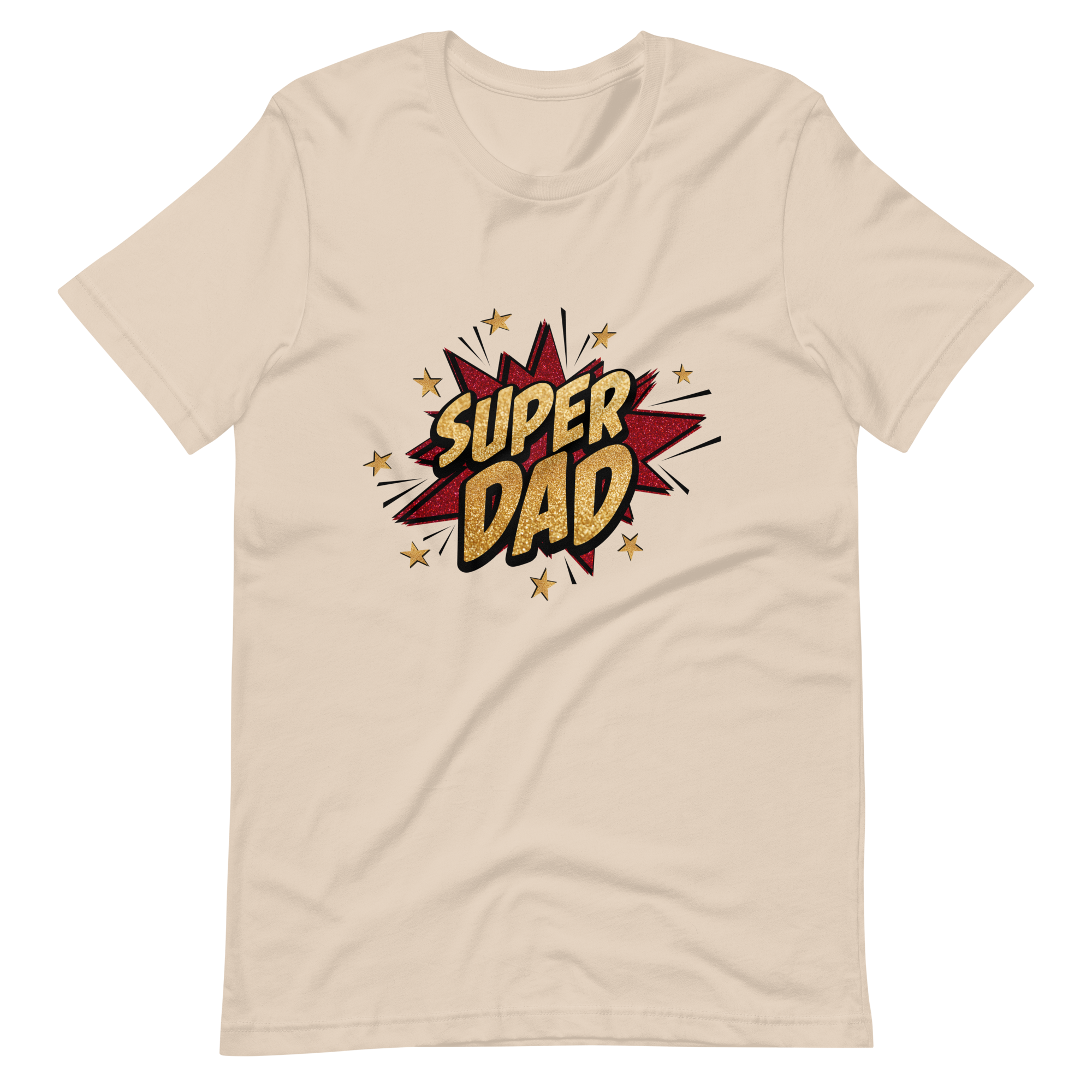 Super Dad Glitter Leopard Star Unisex t-shirt