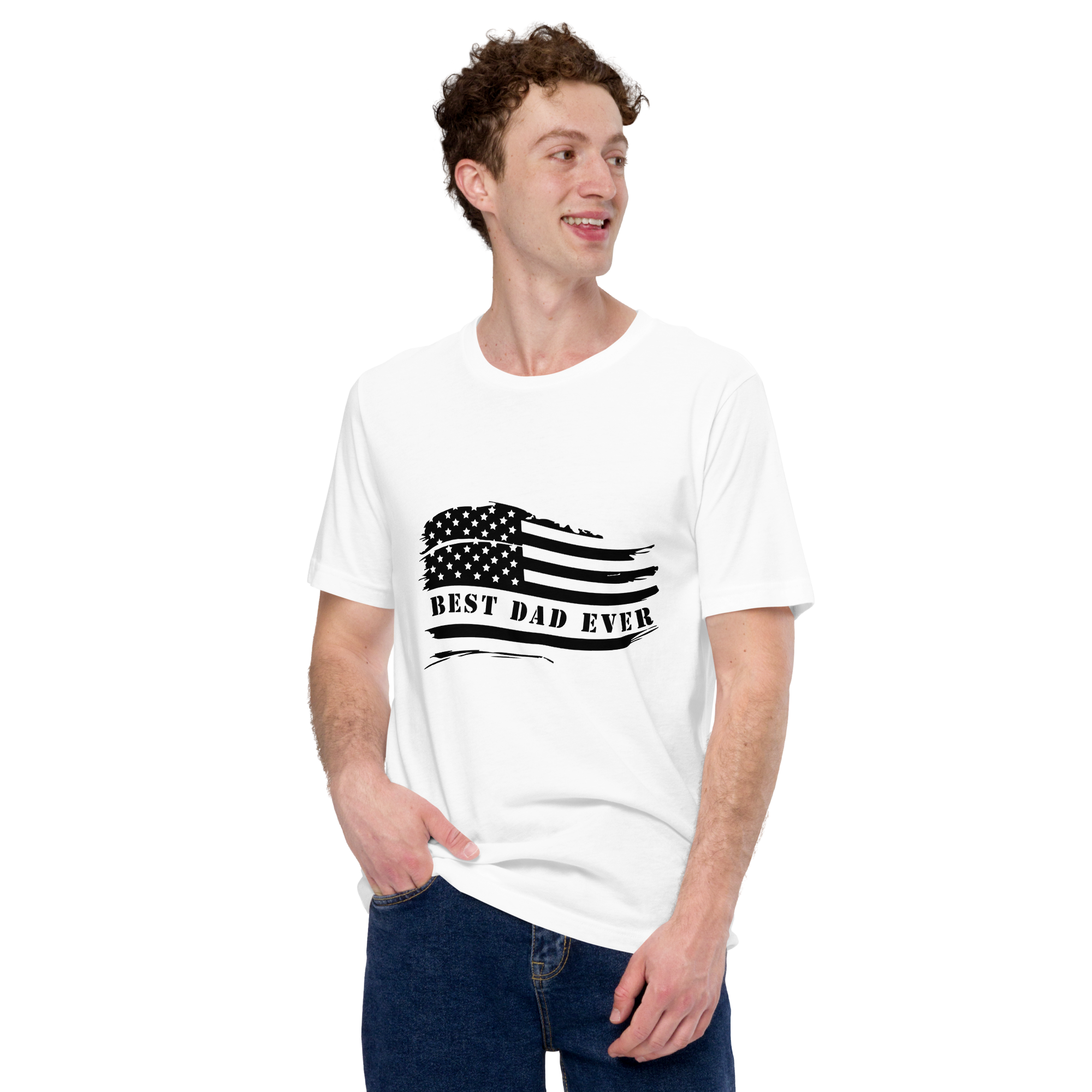 Best Dad Ever American Flag Unisex t-shirt