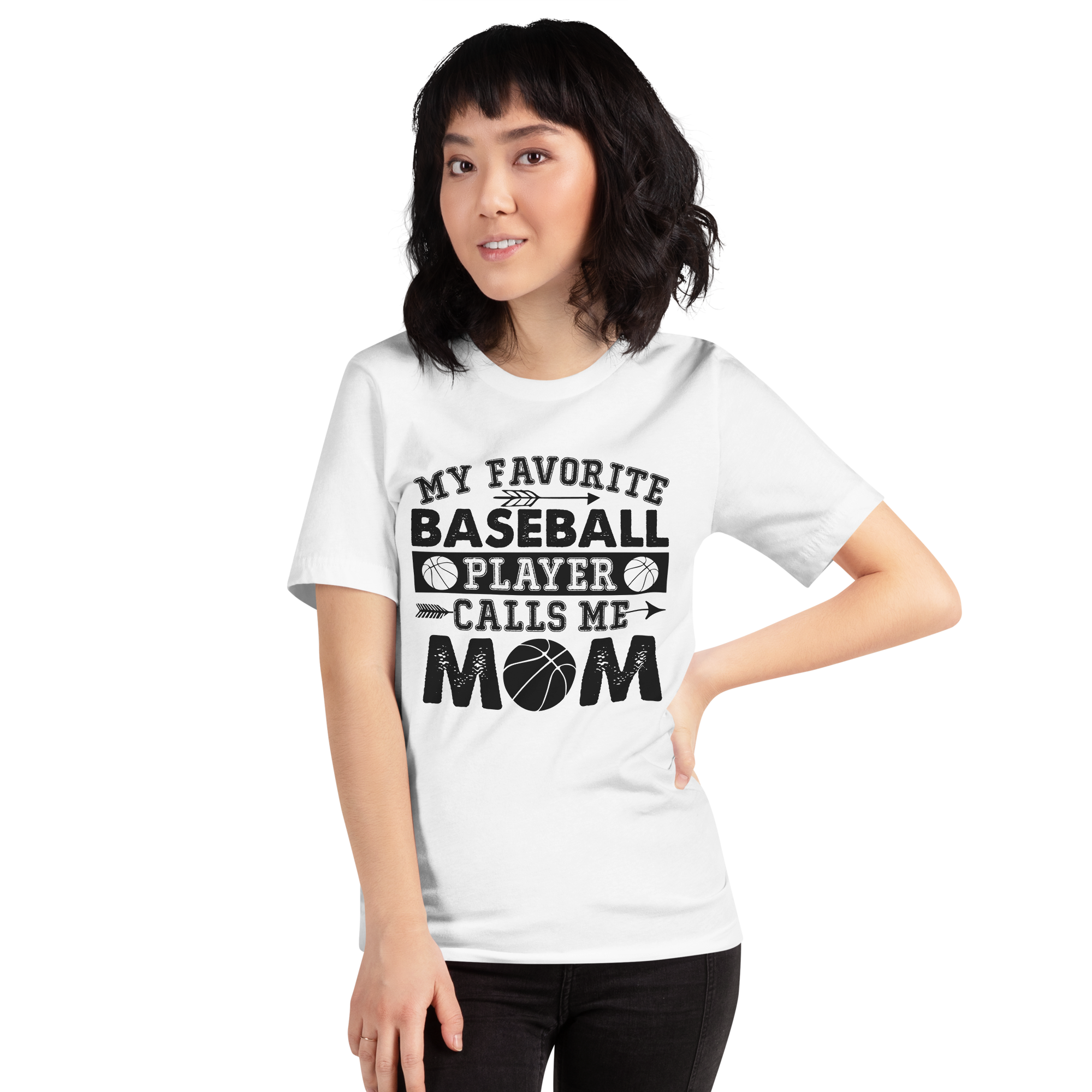 My Favorite Baseball Player Calls Me Mom Unisex t-shirt