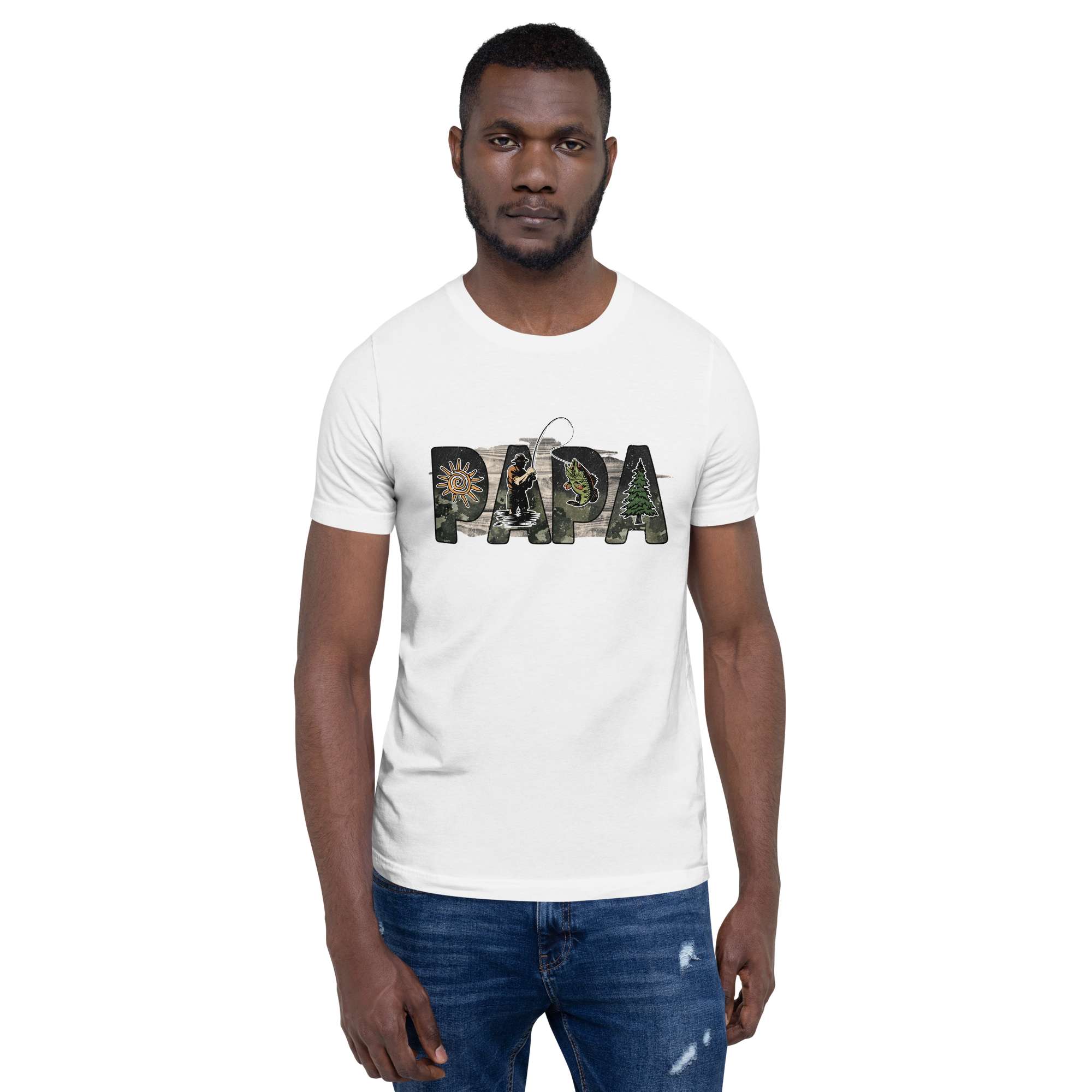 Papa Fishing Dad Unisex t-shirt