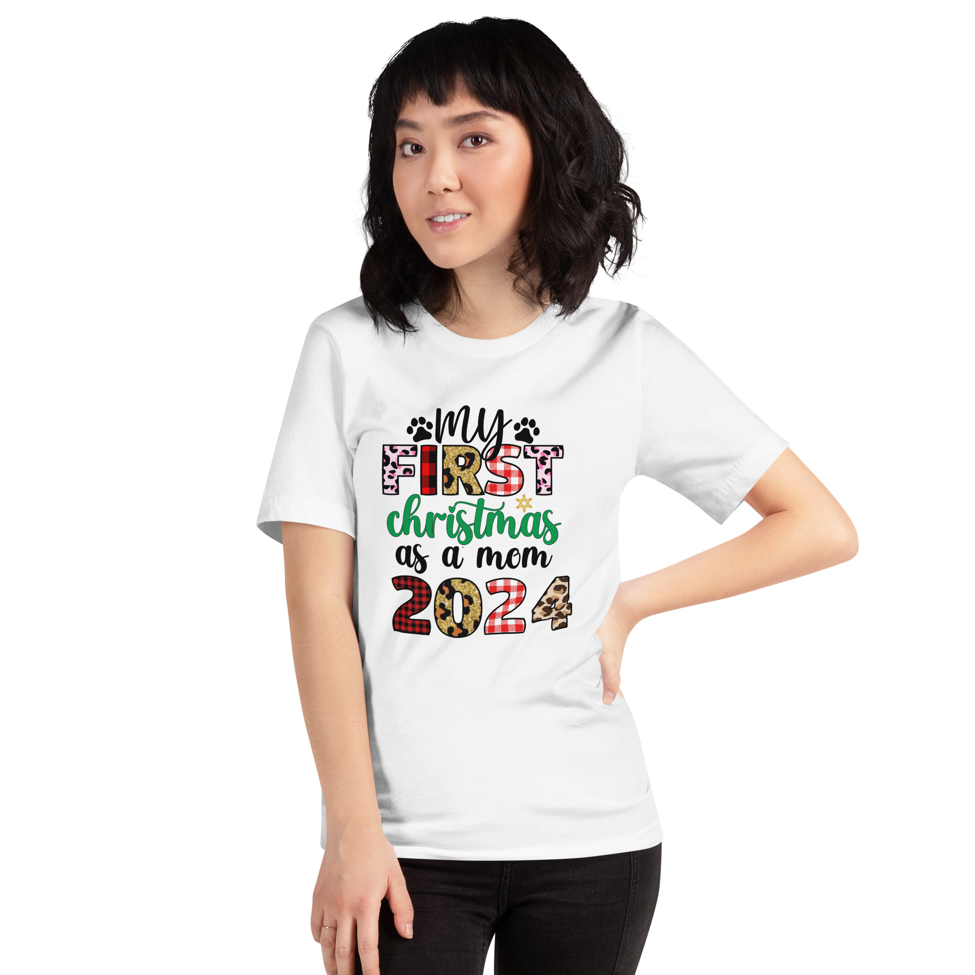 My First Christmas As A mom 2024 Unisex t-shirt