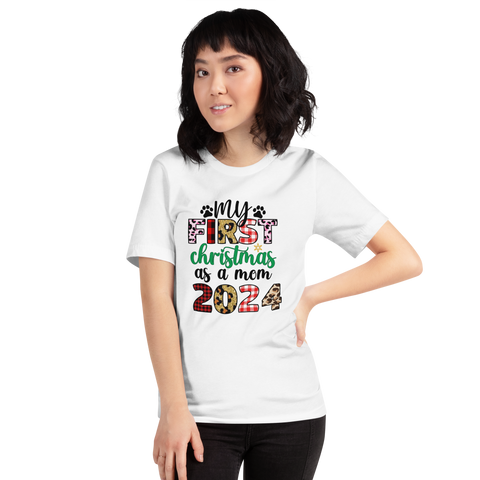 My First Christmas As A mom 2024 Unisex t-shirt