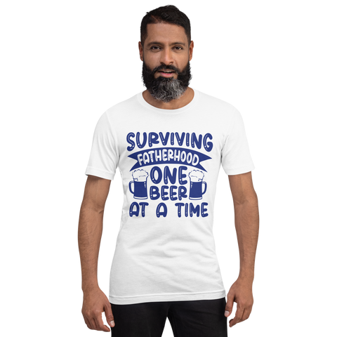 Surviving Fatherhood One Beer At A time Unisex t-shirt