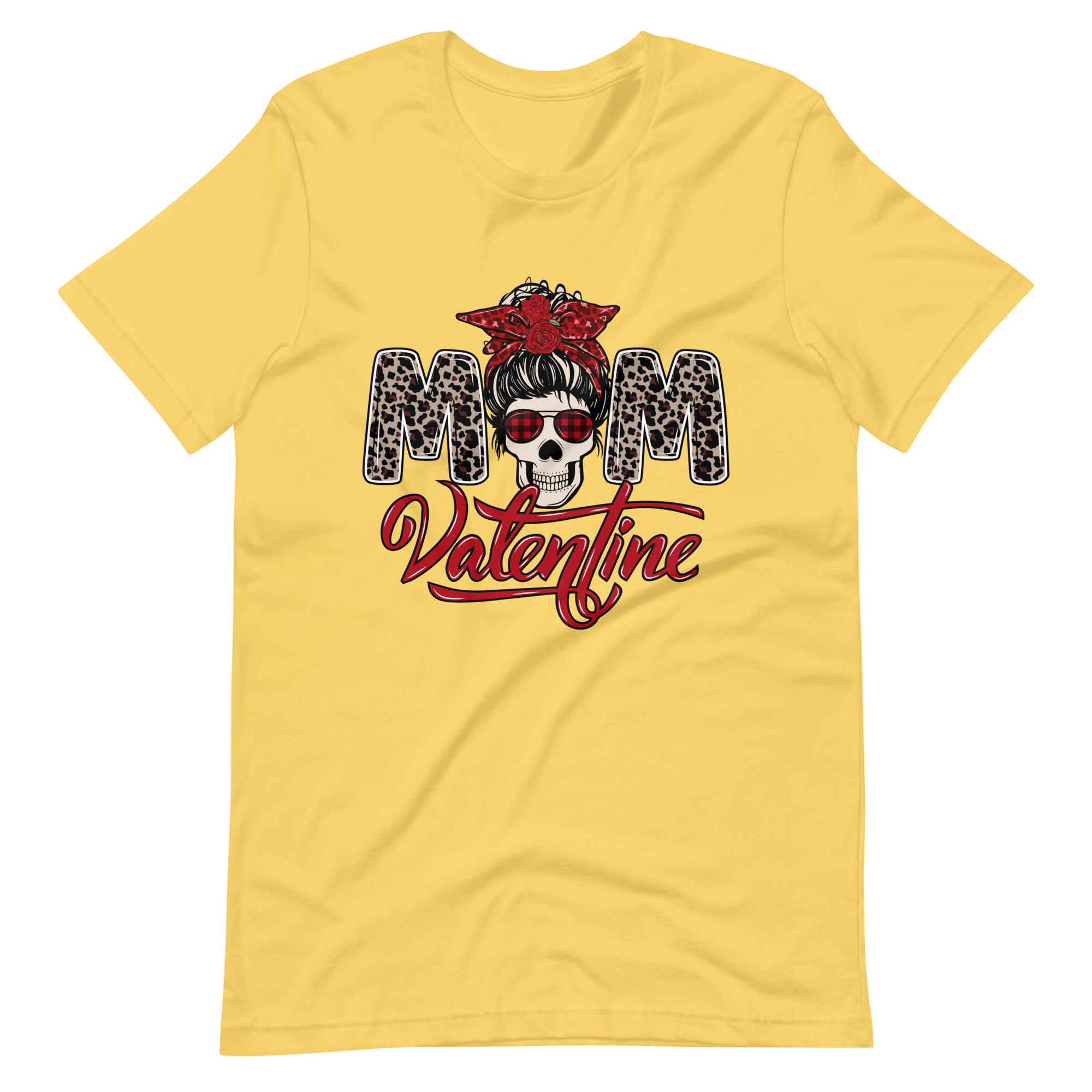 Skull Mom Valentine Unisex t-shirt