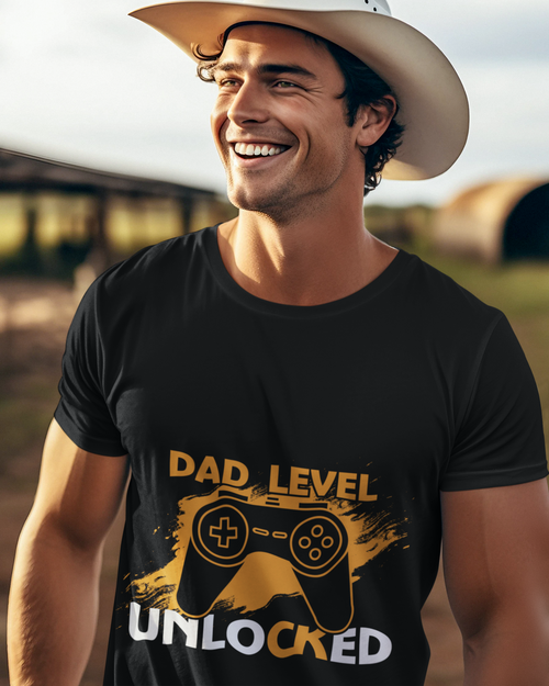 Dad Level Unlocked Unisex t-shirt