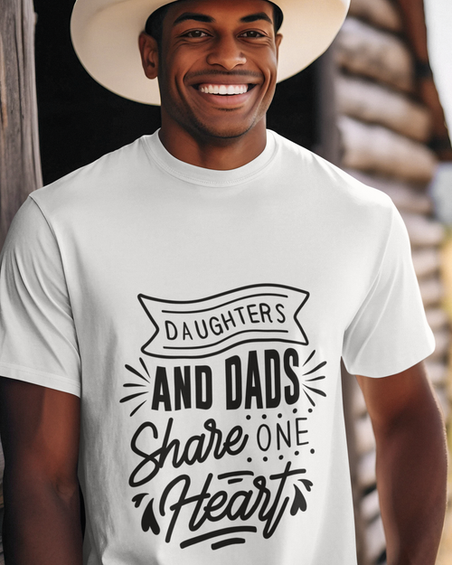 Daughters And Dads Share One Heart Unisex t-shirt