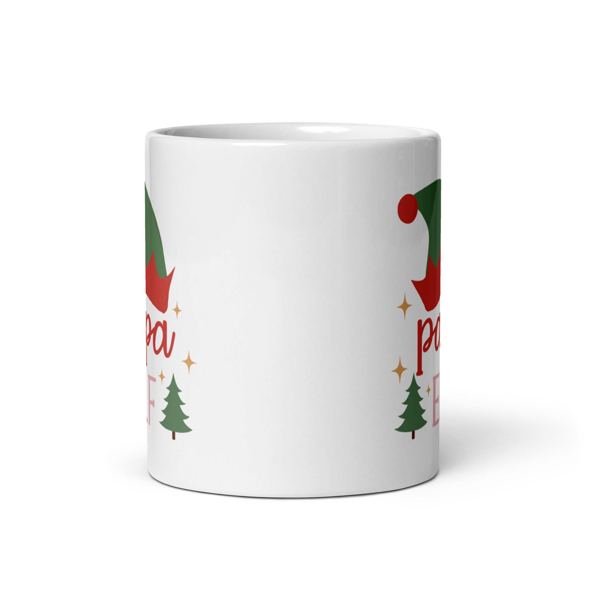 Papa Elf White glossy mug