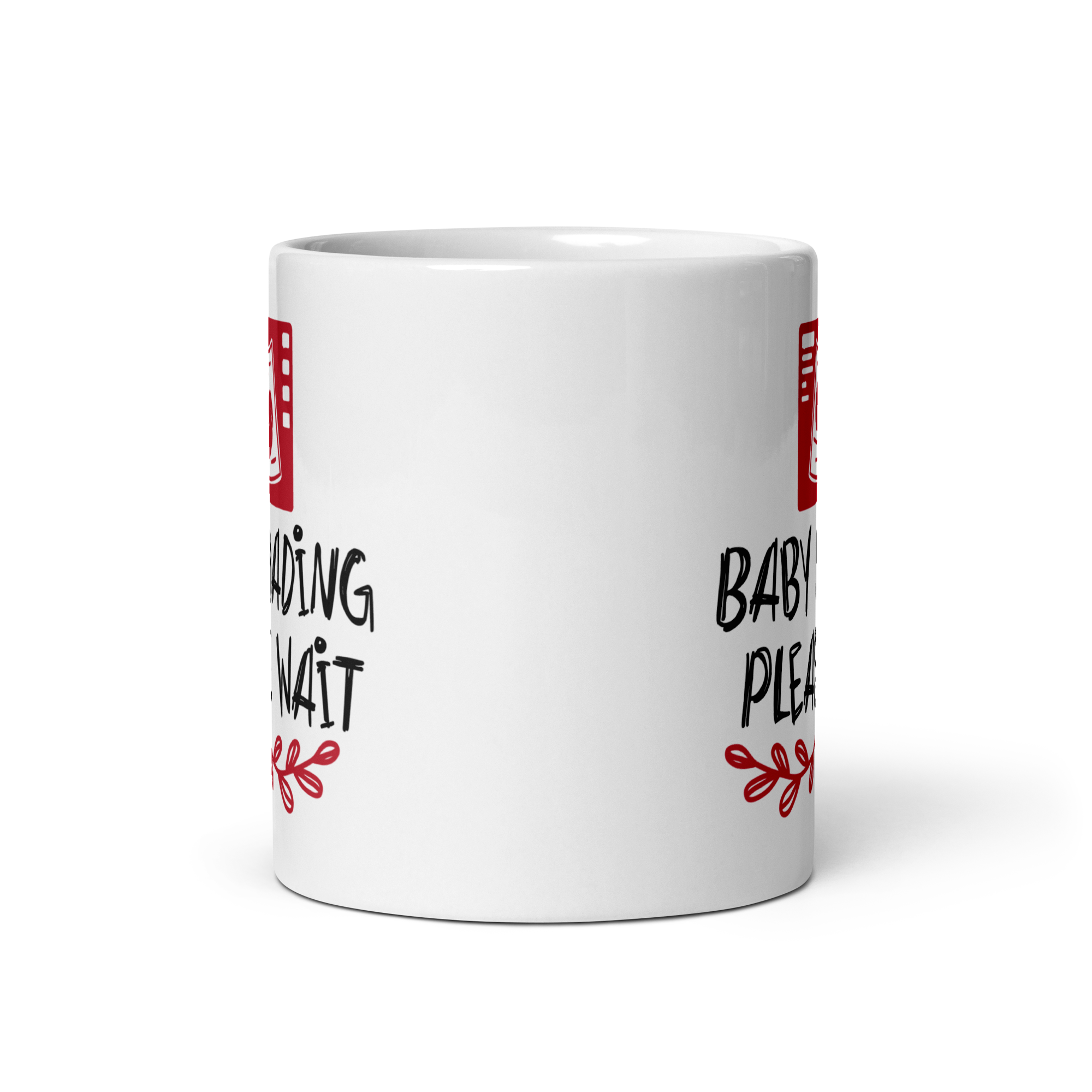 Baby Loading Please Wait White glossy mug