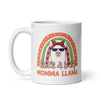 She's A Bad Momma Llama White glossy mug