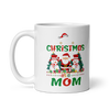 1st Christmas As A Mom White glossy mug