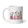 Floral Mama White glossy mug