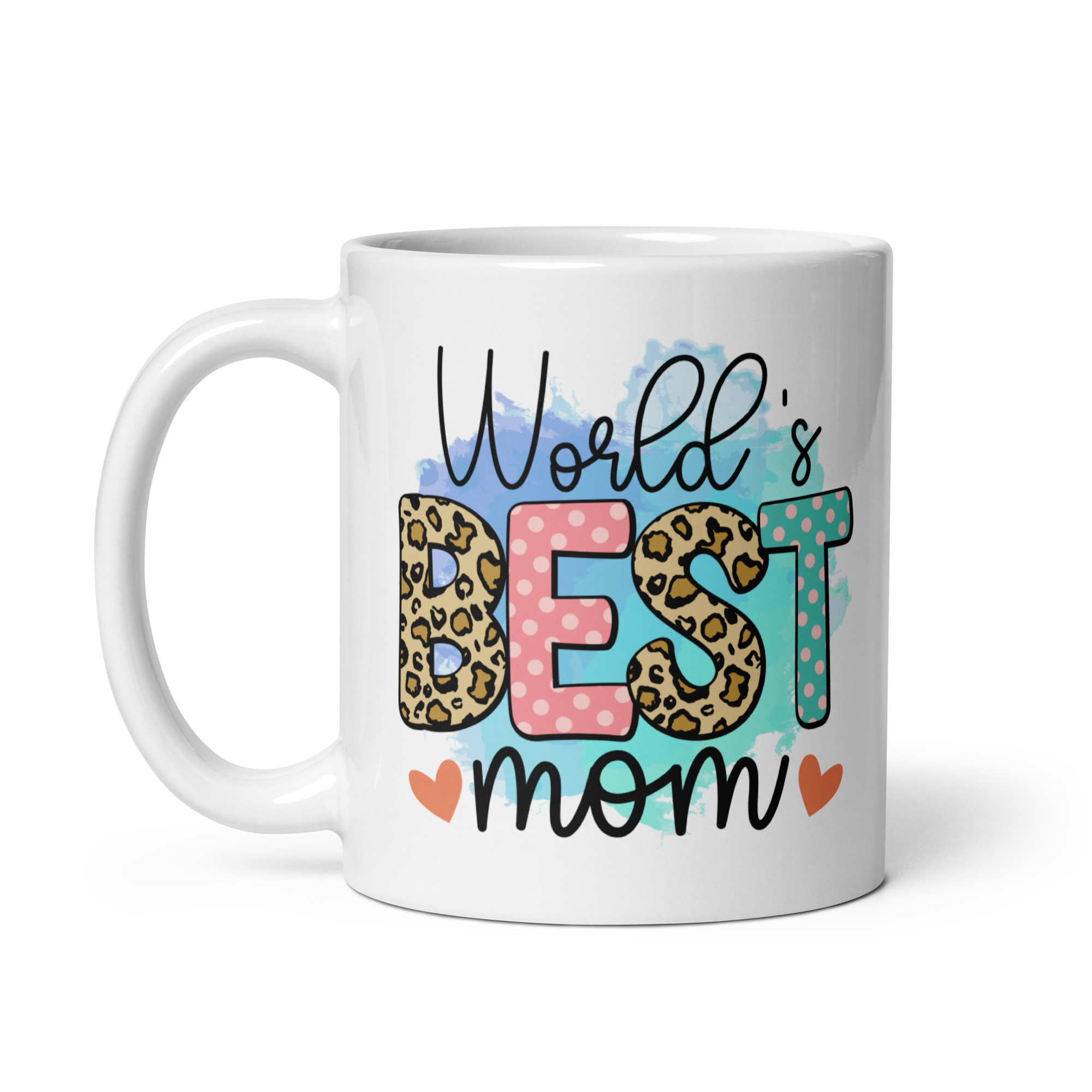 World's Best Mom White glossy mug