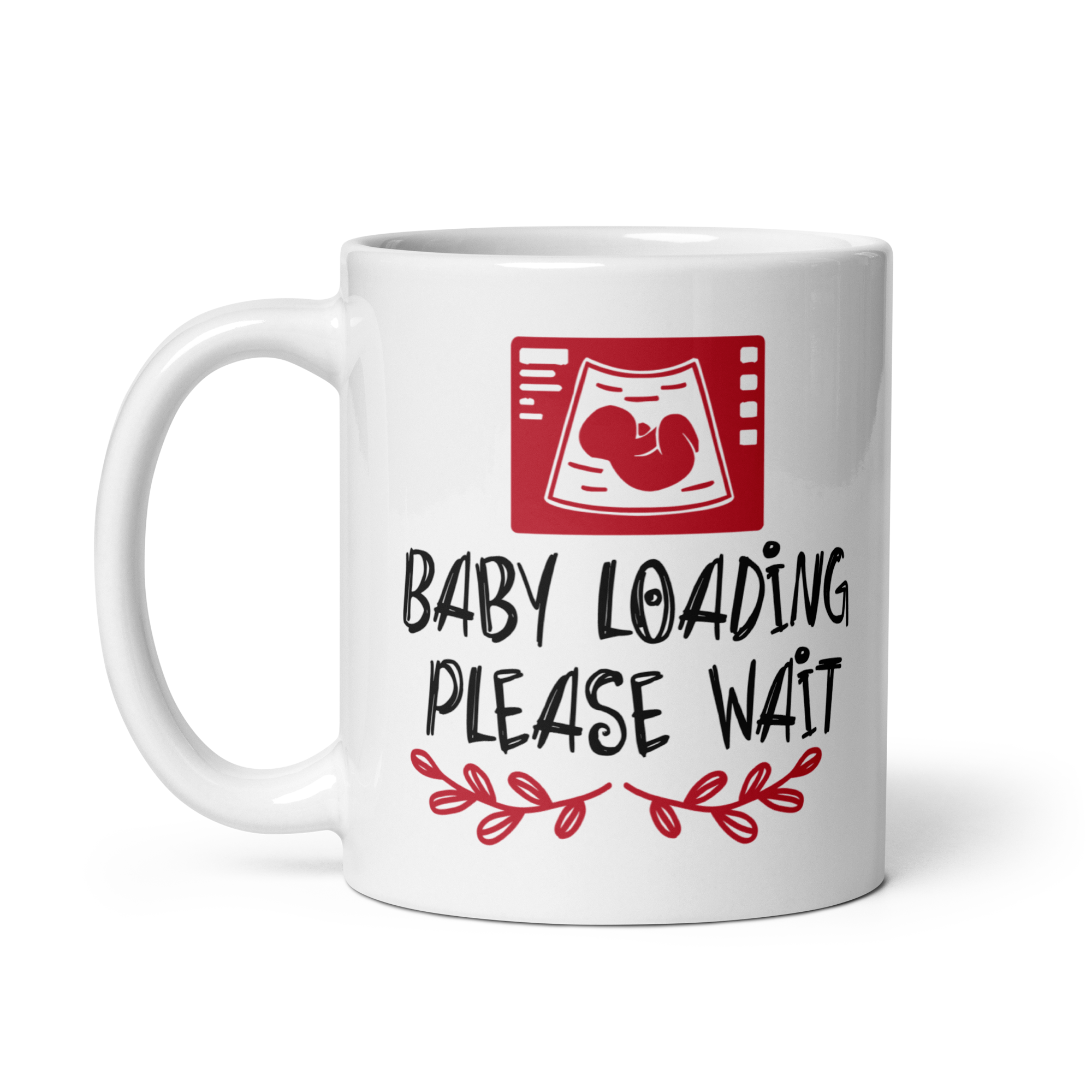 Baby Loading Please Wait White glossy mug