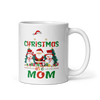 1st Christmas As A Mom White glossy mug