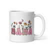 Floral Mama White glossy mug